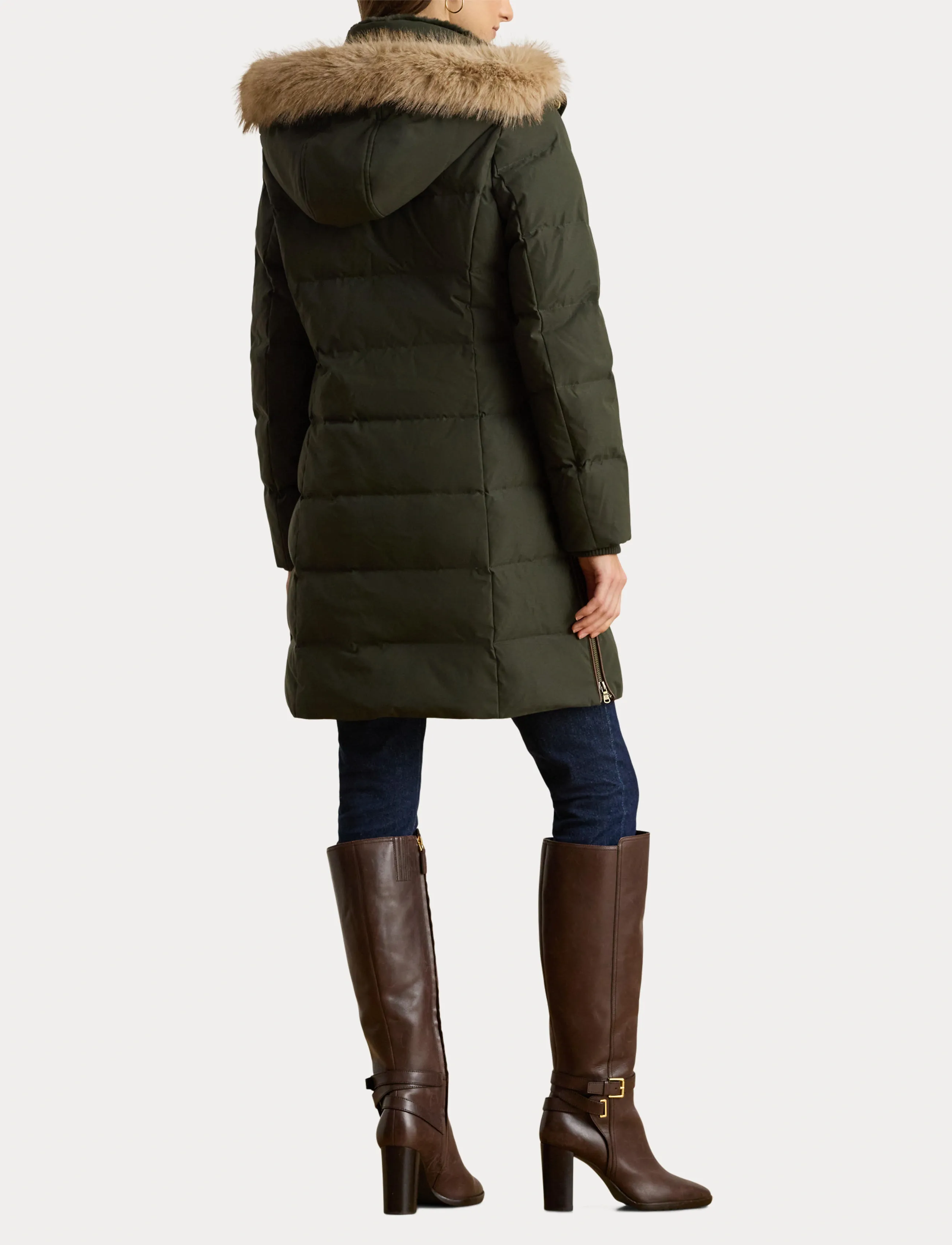 Lauren Ralph Lauren Faux-Fur-Trim Hooded Down Coat jackor dam – bild 6