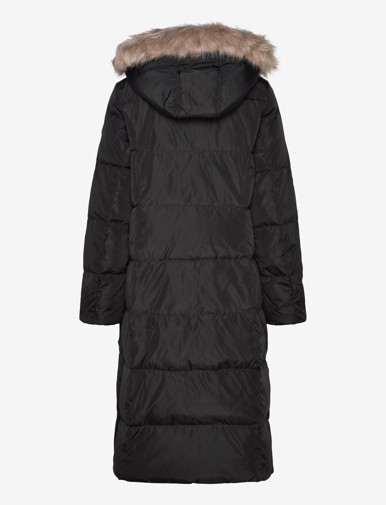 Lauren Ralph Lauren - Faux-Fur-Trim Hooded Down Coat - black - 1