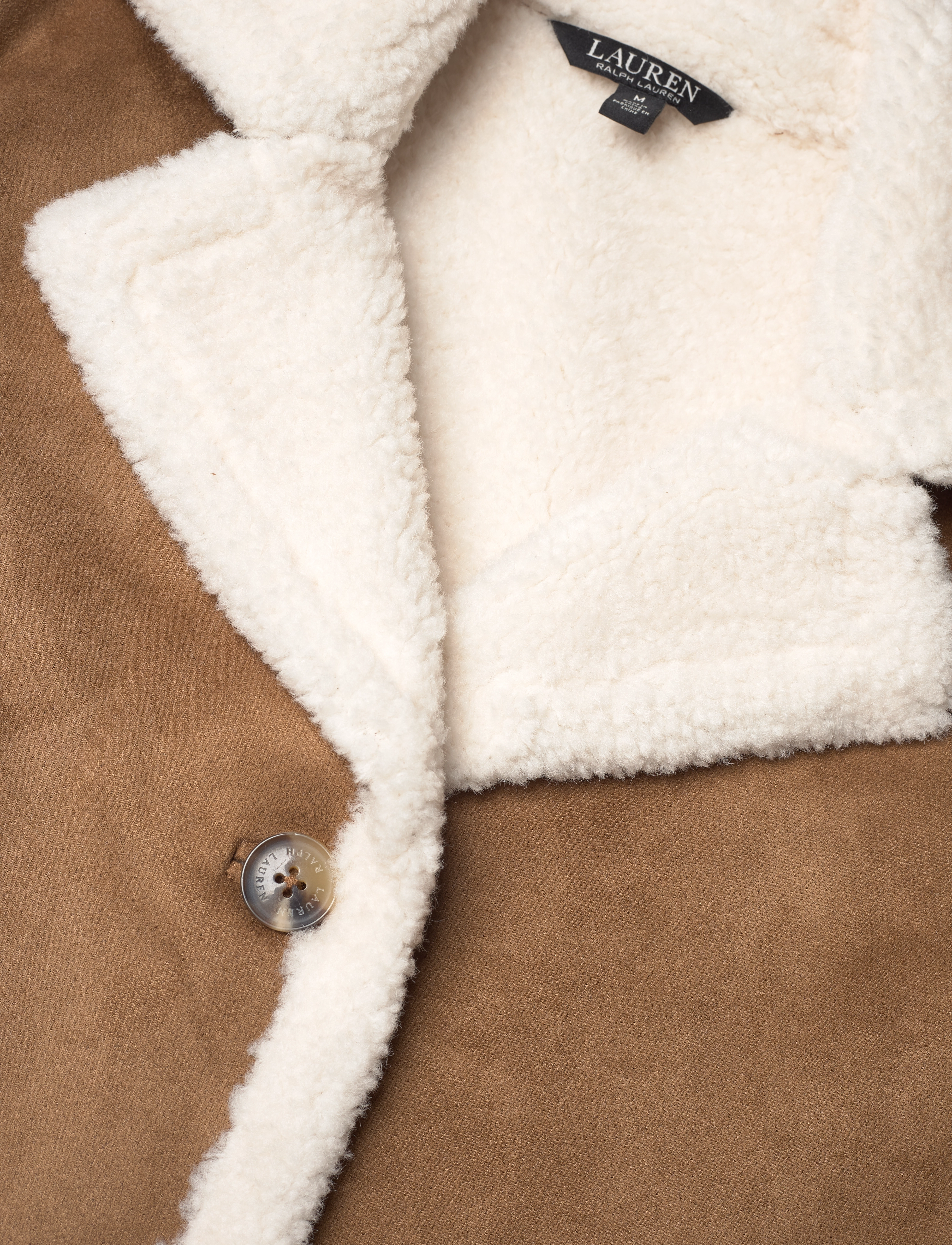 Lauren Ralph Lauren - Faux-Shearling & Faux-Suede Coat - camel - 2