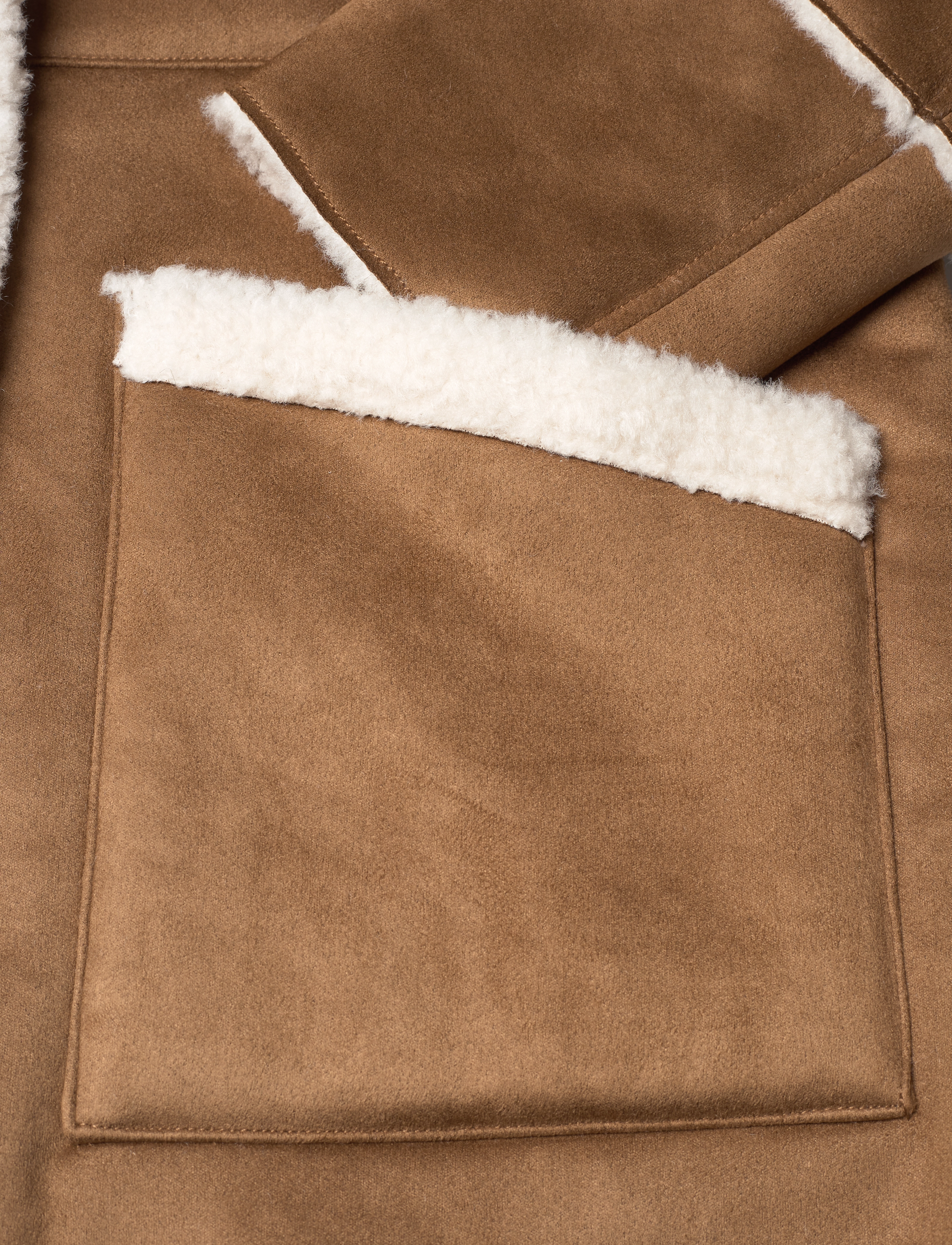 Lauren Ralph Lauren - Faux-Shearling & Faux-Suede Coat - camel - 3