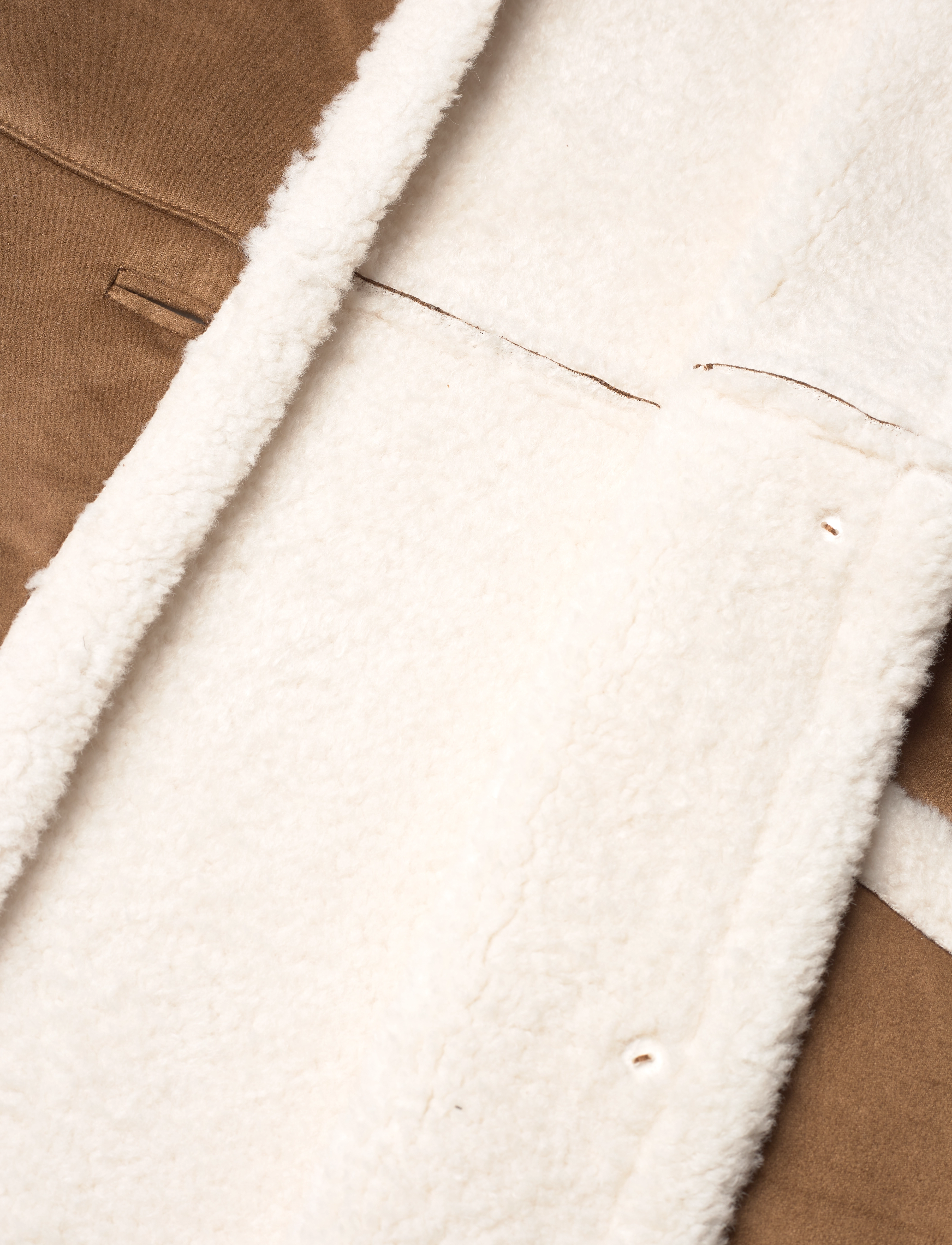Lauren Ralph Lauren - Faux-Shearling & Faux-Suede Coat - camel - 4