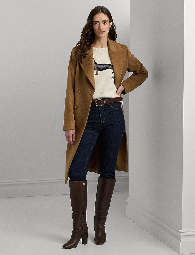 Wool Blend Double Breasted Coat Ralph Lauren Double Breasted