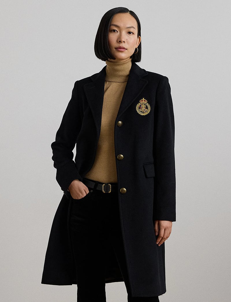 Lauren Ralph Lauren Crest-patch Wool-blend Coat 429 Buy Wool Coats from Lauren Ralph Lauren online at Fast delivery and easy returns
