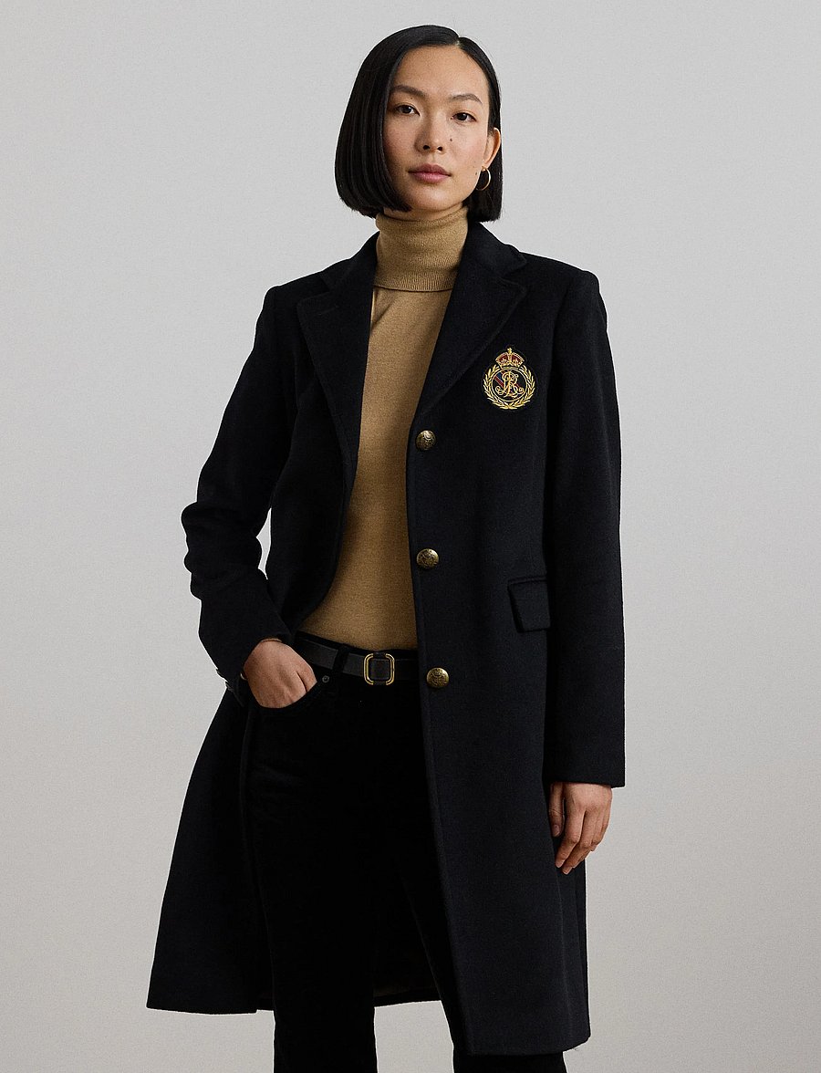 Lauren Ralph Lauren - CASHMERE BLEND-CRESTED WOOL 39" - black - 0