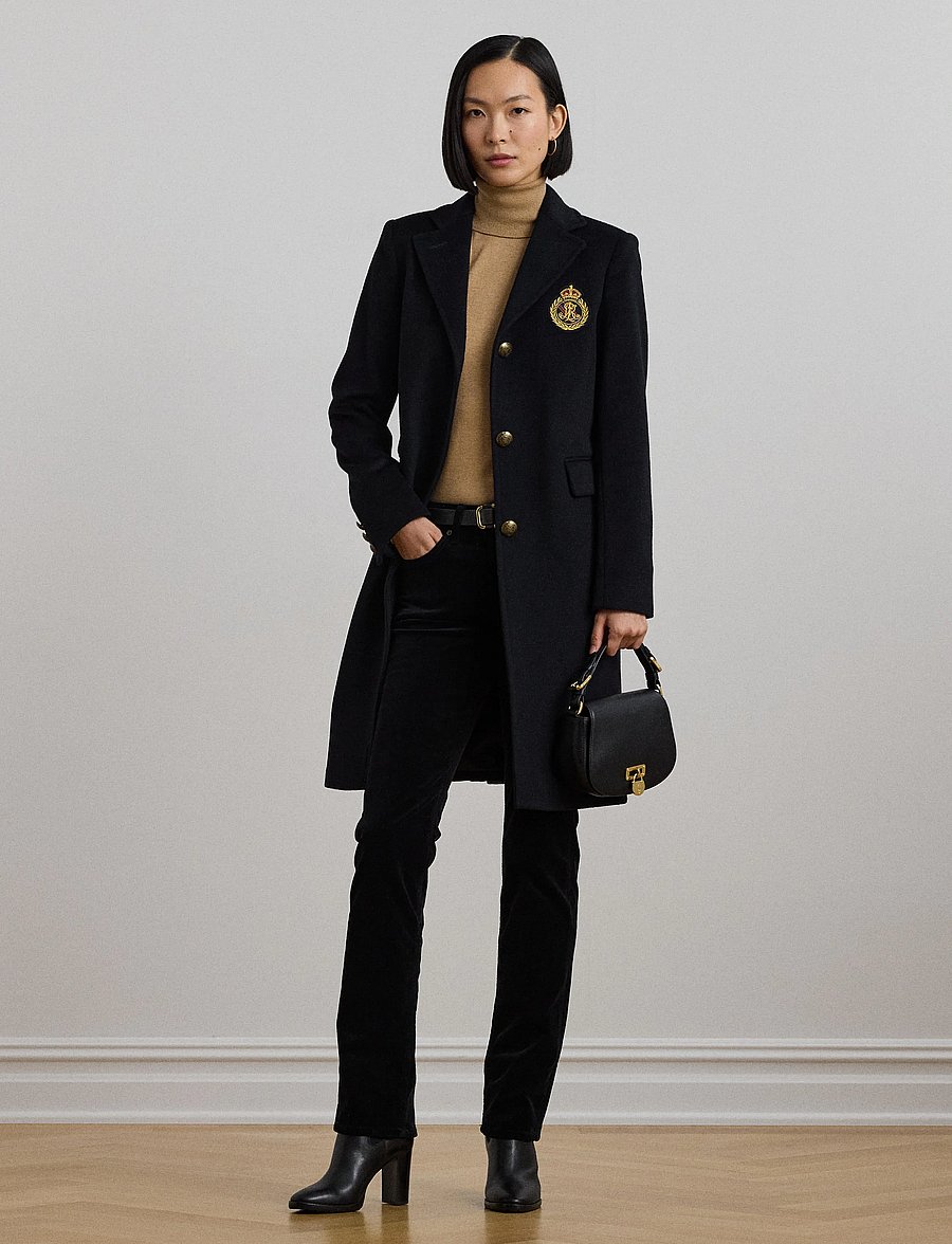 Lauren Ralph Lauren - CASHMERE BLEND-CRESTED WOOL 39" - black - 4