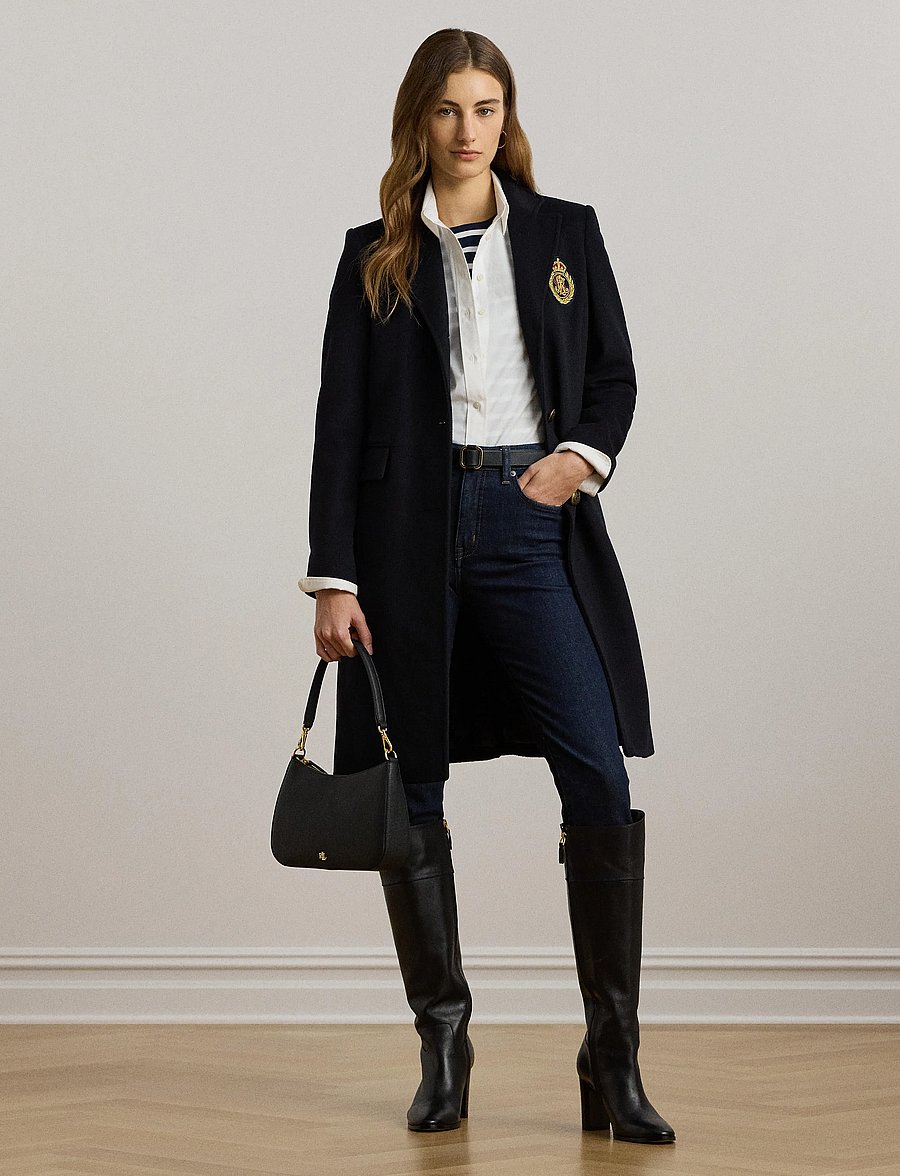 Lauren Ralph Lauren - CASHMERE BLEND-CRESTED WOOL 39" - regal navy - 4