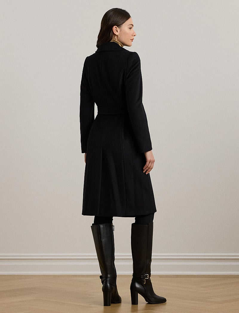 Lauren Ralph Lauren - Belted Wool-Blend Wrap Coat - winterjacken - black - 2