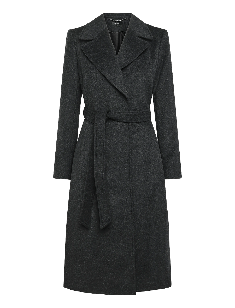 Lauren Ralph Lauren - Belted Wool-Blend Wrap Coat - winterjacken - charcoal heather - 2