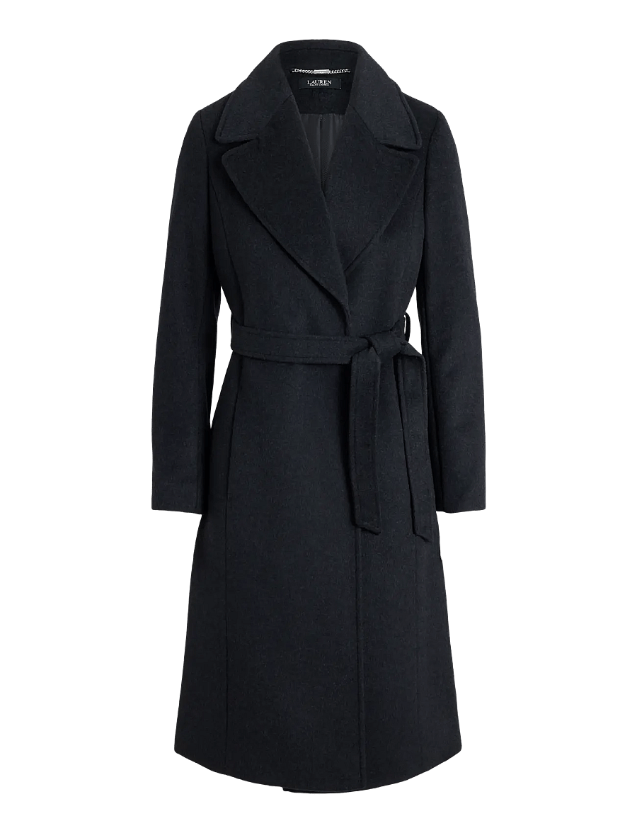 Lauren Ralph Lauren - CASHMERE BLEND-WOOL WRAP 42" - vinterjackor - charcoal heather - 0