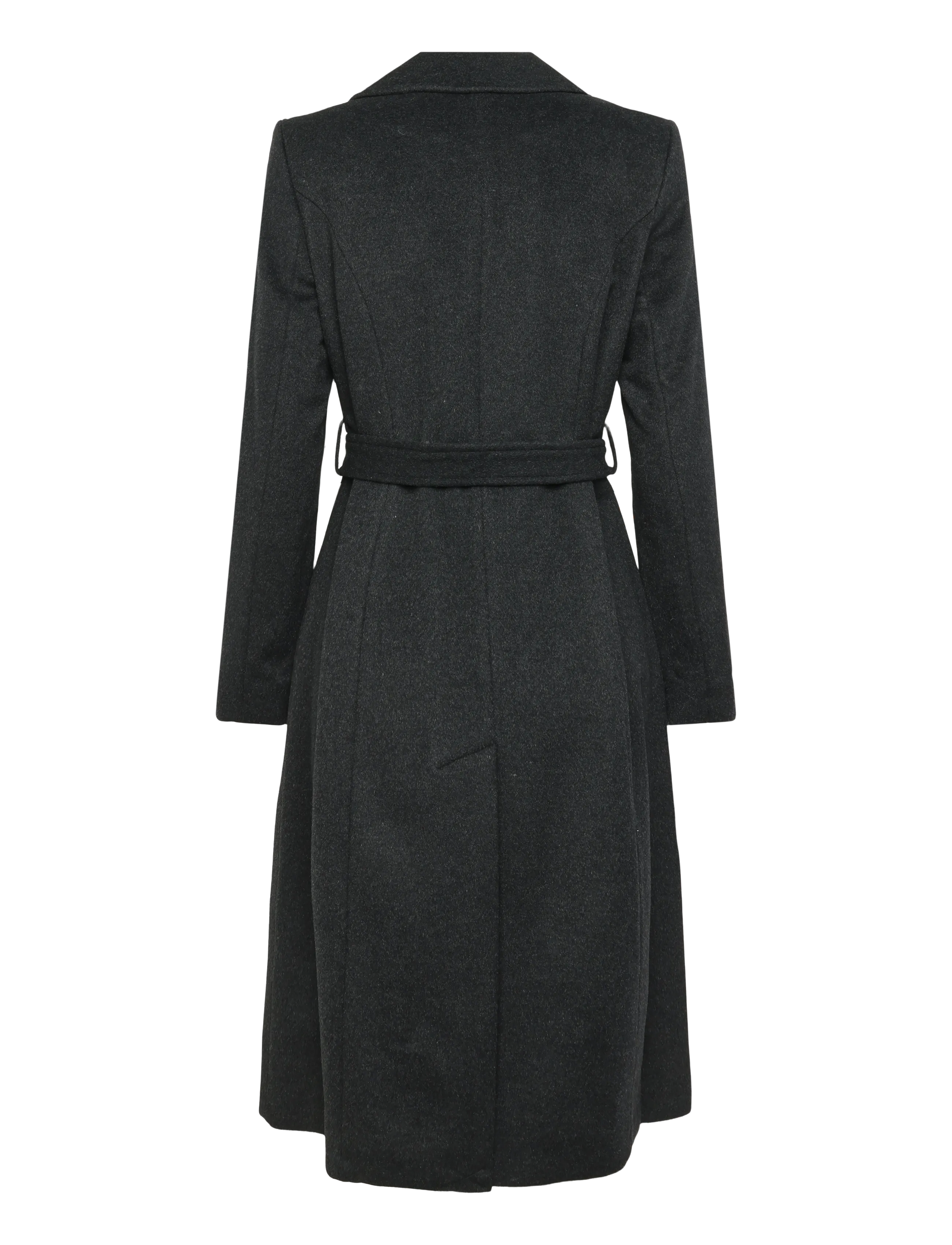 Lauren Ralph Lauren - Omlottkappa i ullblandning med skärp - vinterjackor - charcoal heather - 3