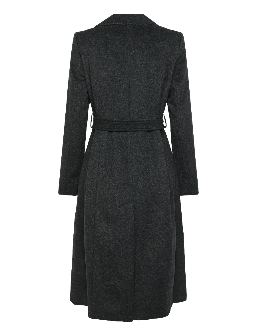 Lauren Ralph Lauren - Belted Wool-Blend Wrap Coat - winterjacken - charcoal heather - 3
