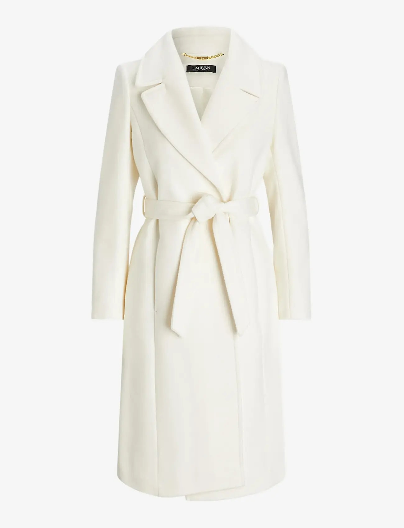 Lauren Ralph Lauren - Belted Wool-Blend Wrap Coat - wollmäntel - moda cream - 1