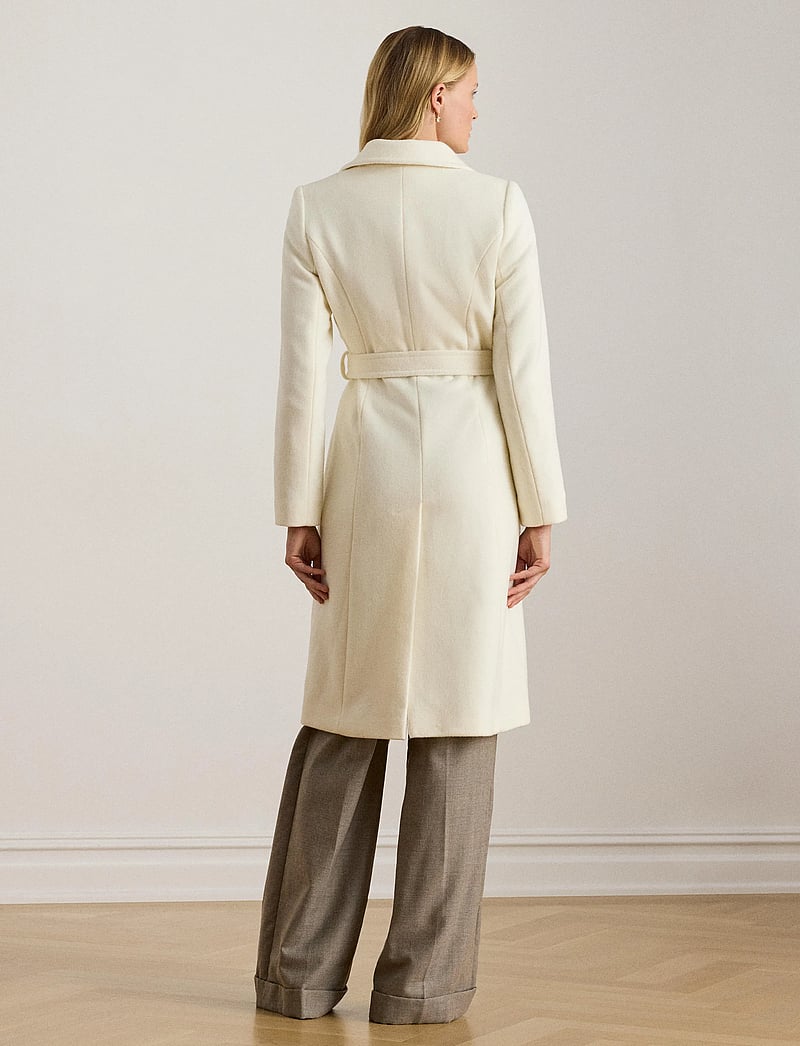 Lauren Ralph Lauren - Belted Wool-Blend Wrap Coat - wollmäntel - moda cream - 2