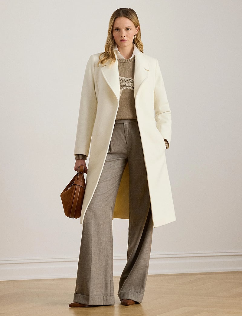 Lauren Ralph Lauren - Belted Wool-Blend Wrap Coat - wollmäntel - moda cream - 3