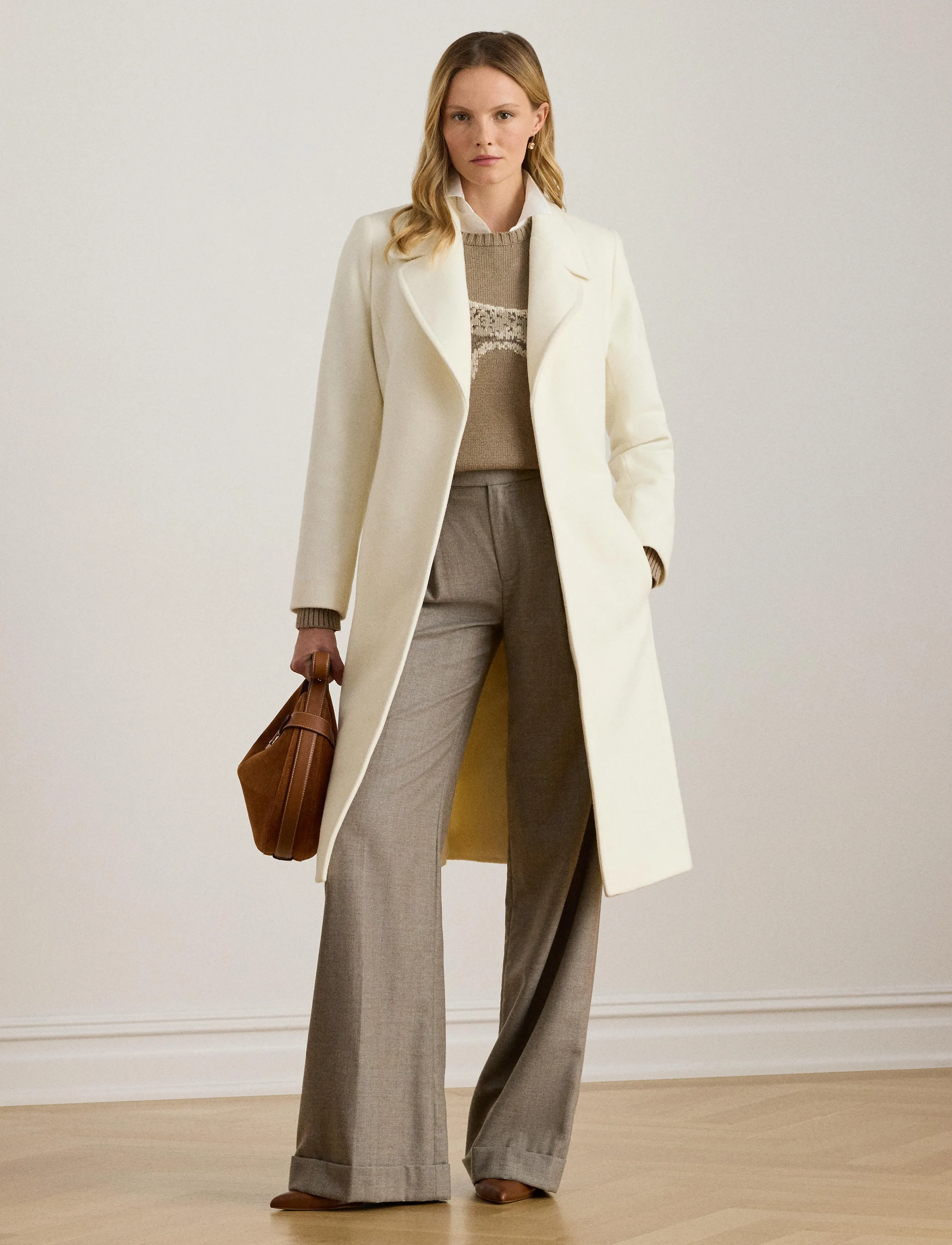 Lauren Ralph Lauren - CASHMERE BLEND-WOOL WRAP 42" - winterjacken - moda cream - 3