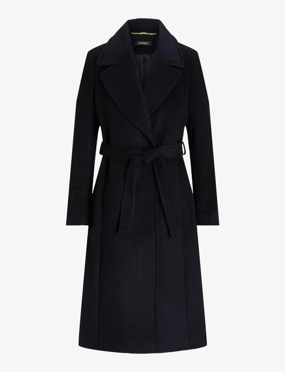 Lauren Ralph Lauren - Belted Wool-Blend Wrap Coat - uldfrakker - regal navy - 1