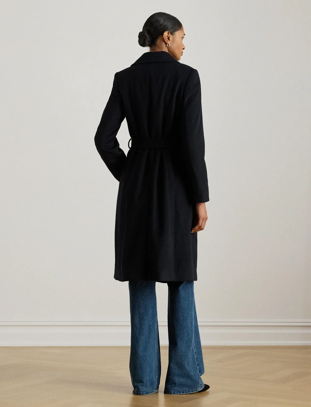 Lauren Ralph Lauren - Belted Wool-Blend Wrap Coat - uldfrakker - regal navy - 3