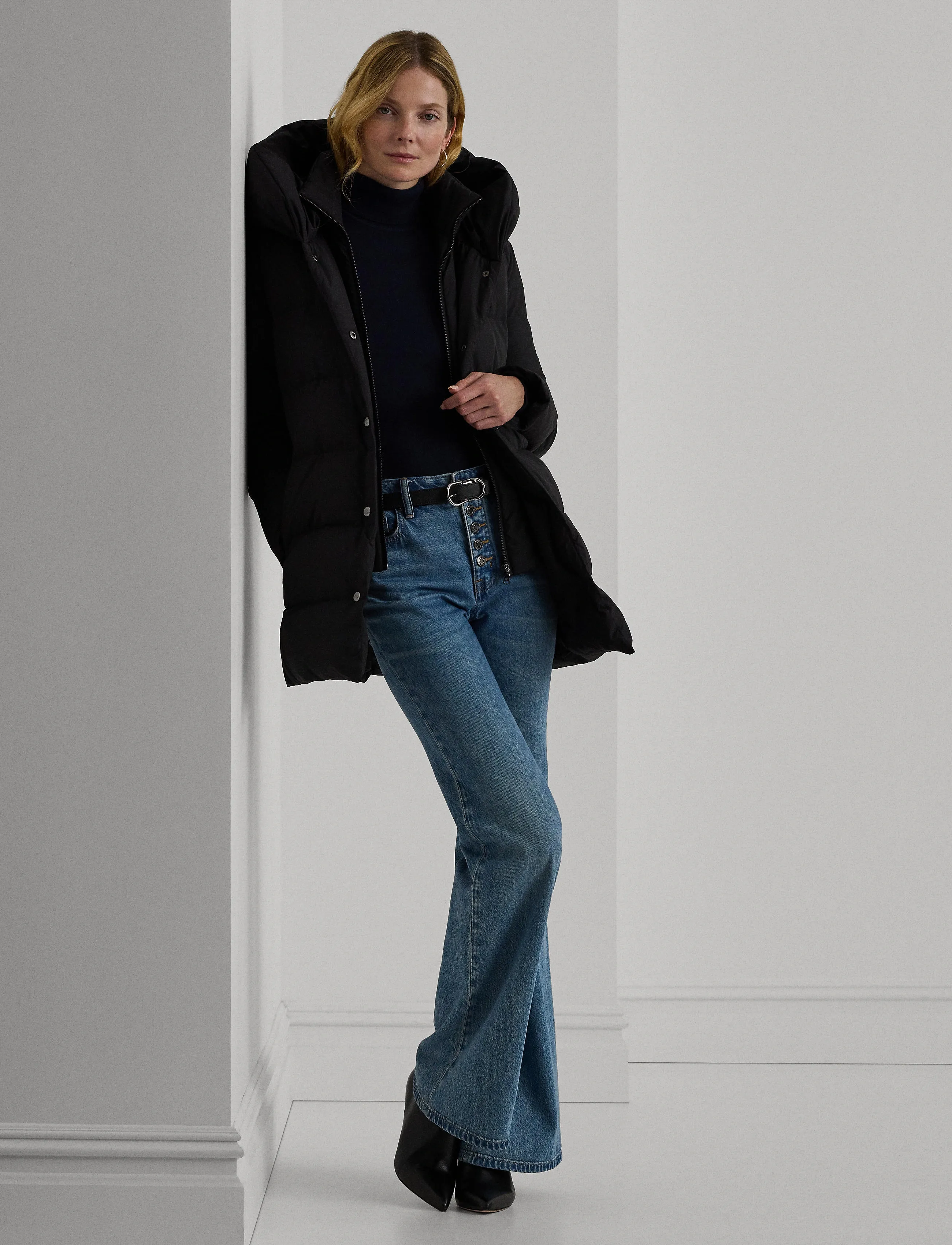 Lauren Ralph Lauren Hooded Down Coat - Ralph Lauren - BLACK / black
