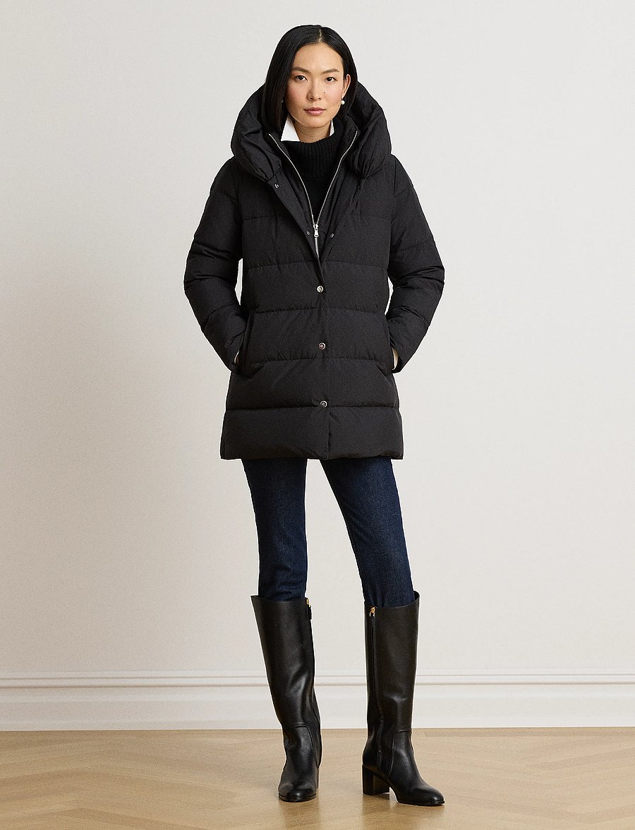 Lauren Ralph Lauren - Hooded Down Coat - Úlpur - black - 3