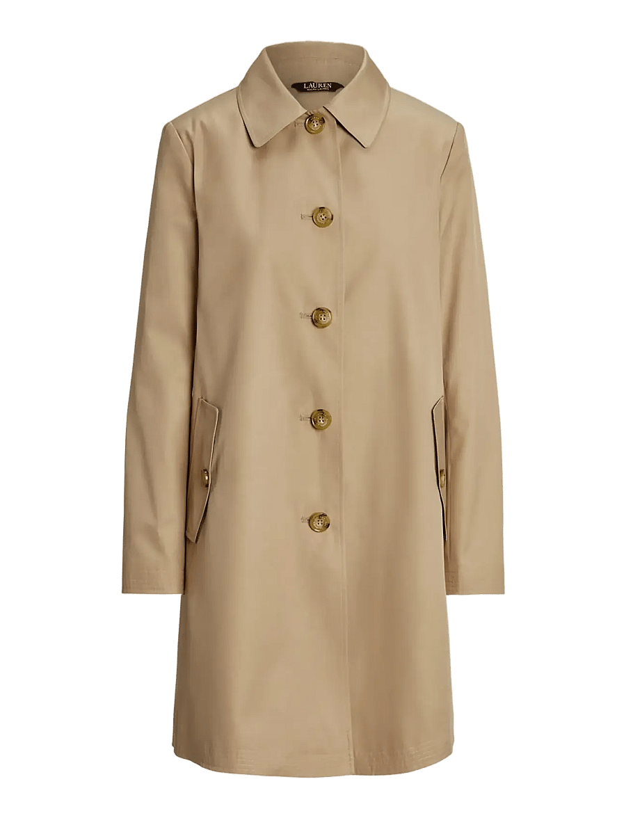 Lauren Ralph Lauren - Hooded Cotton-Blend Balmacaan Coat - kevadmantlid - birch tan - 1