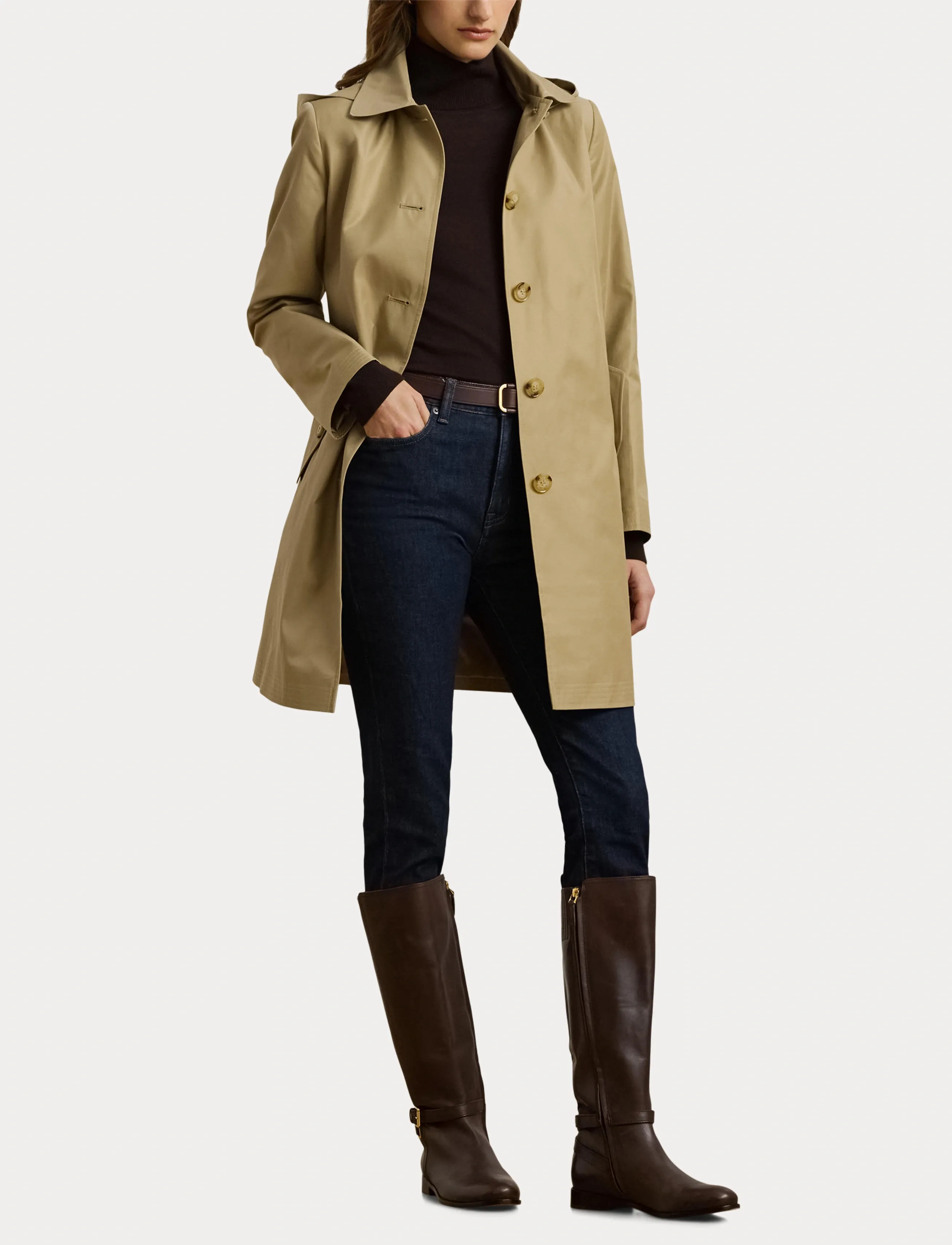 Lauren Ralph Lauren skotsk kappa i bomullsblandning dam – bild 6