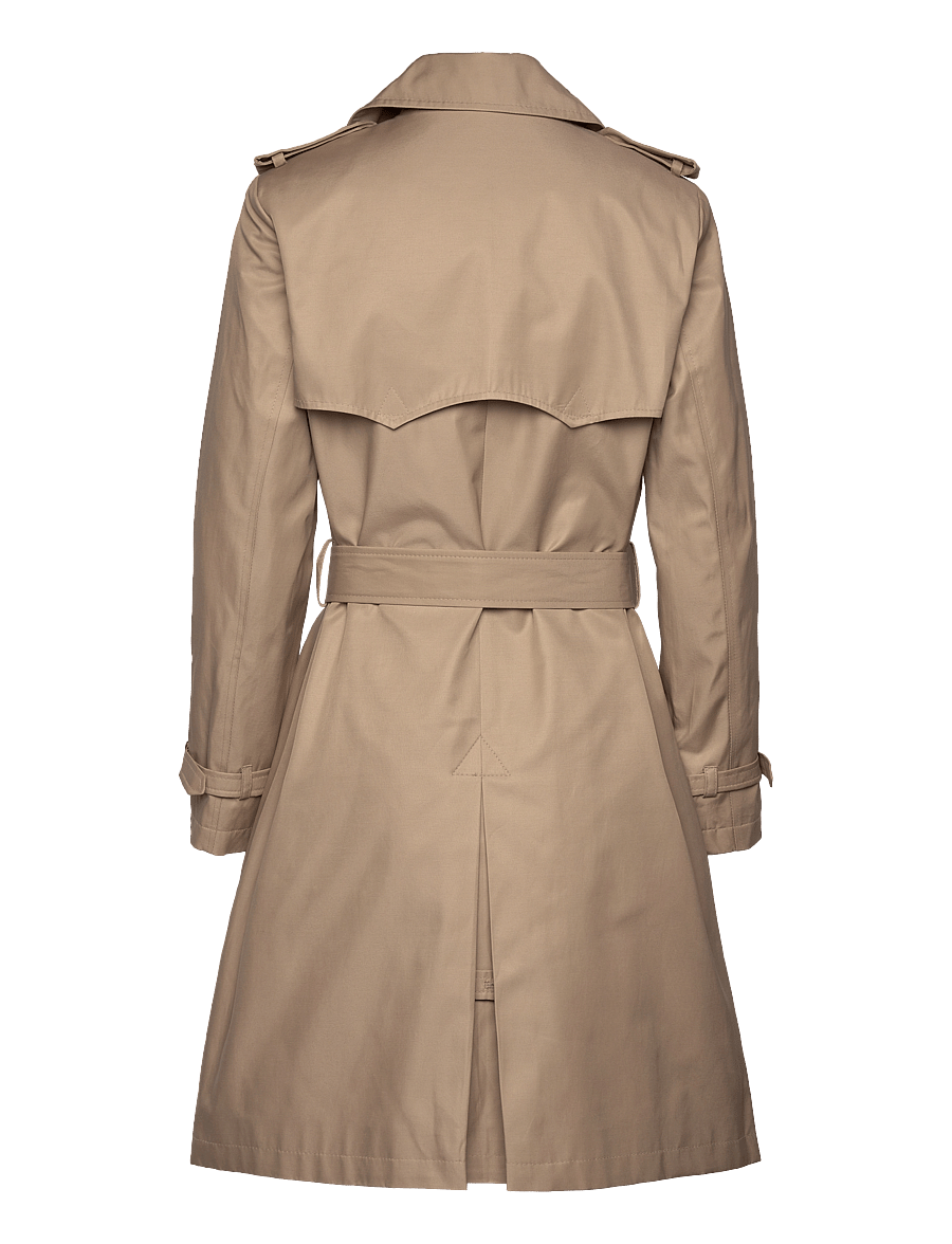 Lauren Ralph Lauren - Double-Breasted Cotton-Blend Trench Coat - rykfrakkar - birch tan - 1