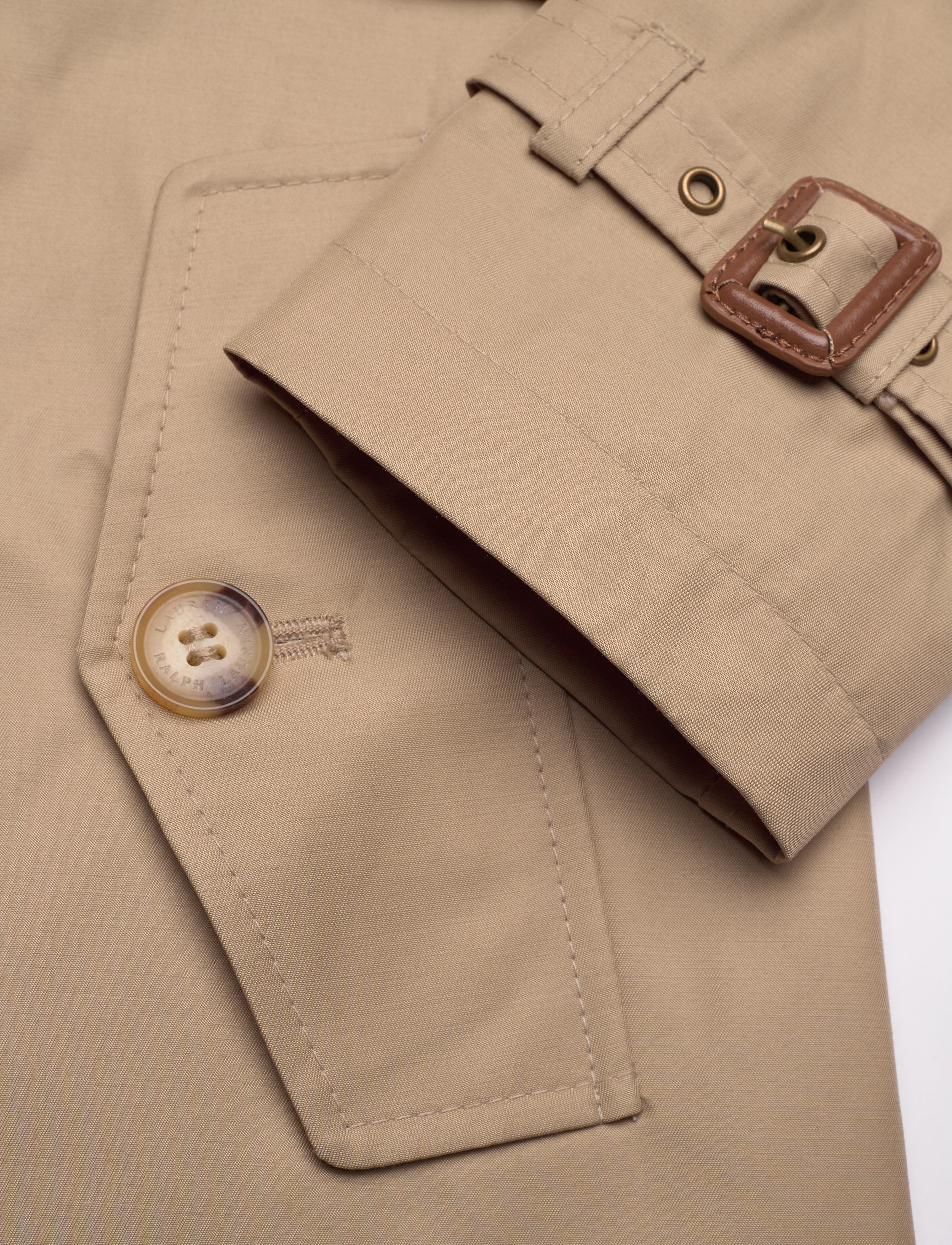 Lauren Ralph Lauren - Double-Breasted Cotton-Blend Trench Coat - rykfrakkar - birch tan - 4