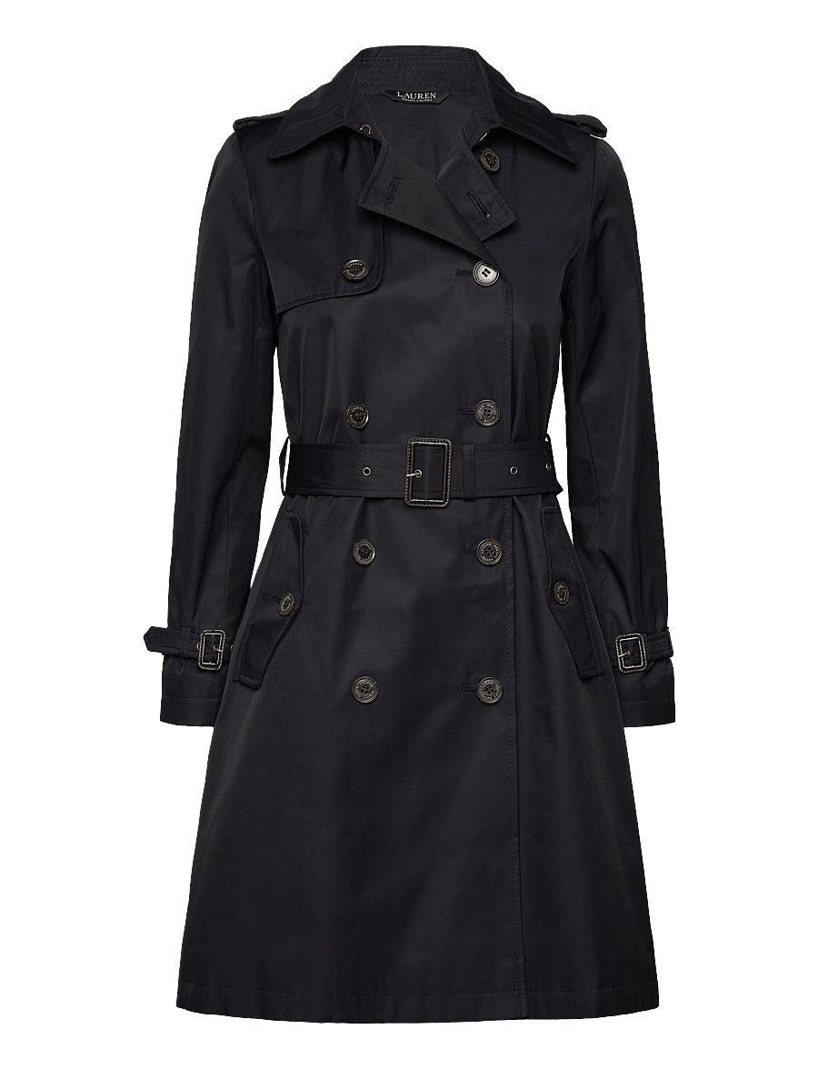 Lauren Ralph Lauren - Double-Breasted Cotton-Blend Trench Coat - trenssit - dk navy - 0
