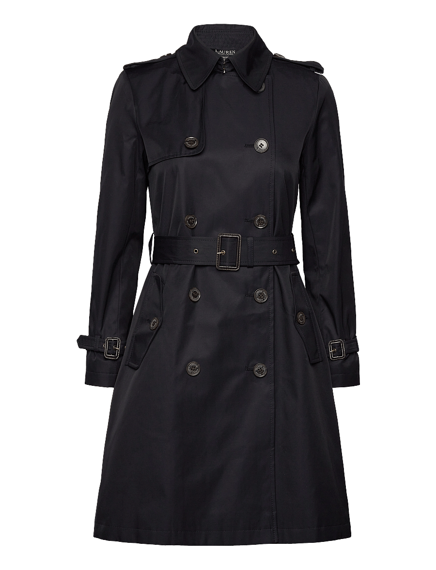 Lauren Ralph Lauren - Double-Breasted Cotton-Blend Trench Coat - trenssit - dk navy - 2