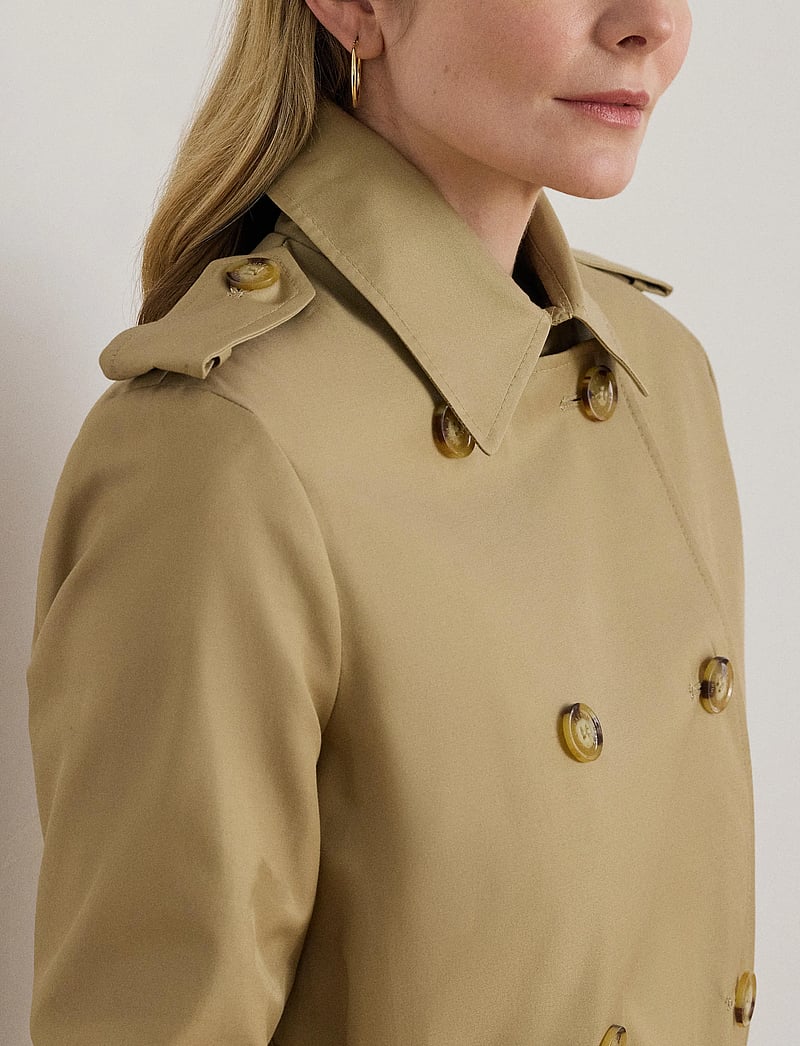 Lauren Ralph Lauren - Double-Breasted Cotton-Blend Trench Coat - vihmamantlid - birch tan - 5