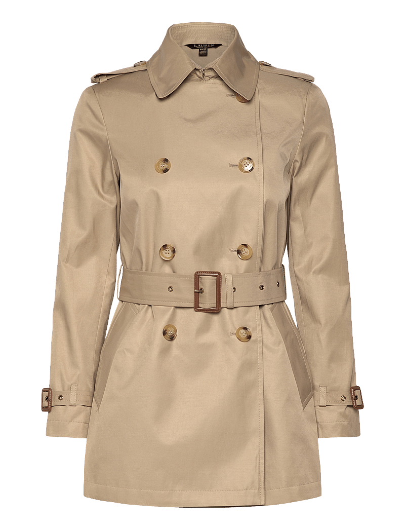 Lauren Ralph Lauren - Double-Breasted Cotton-Blend Trench Coat - vihmamantlid - birch tan - 3