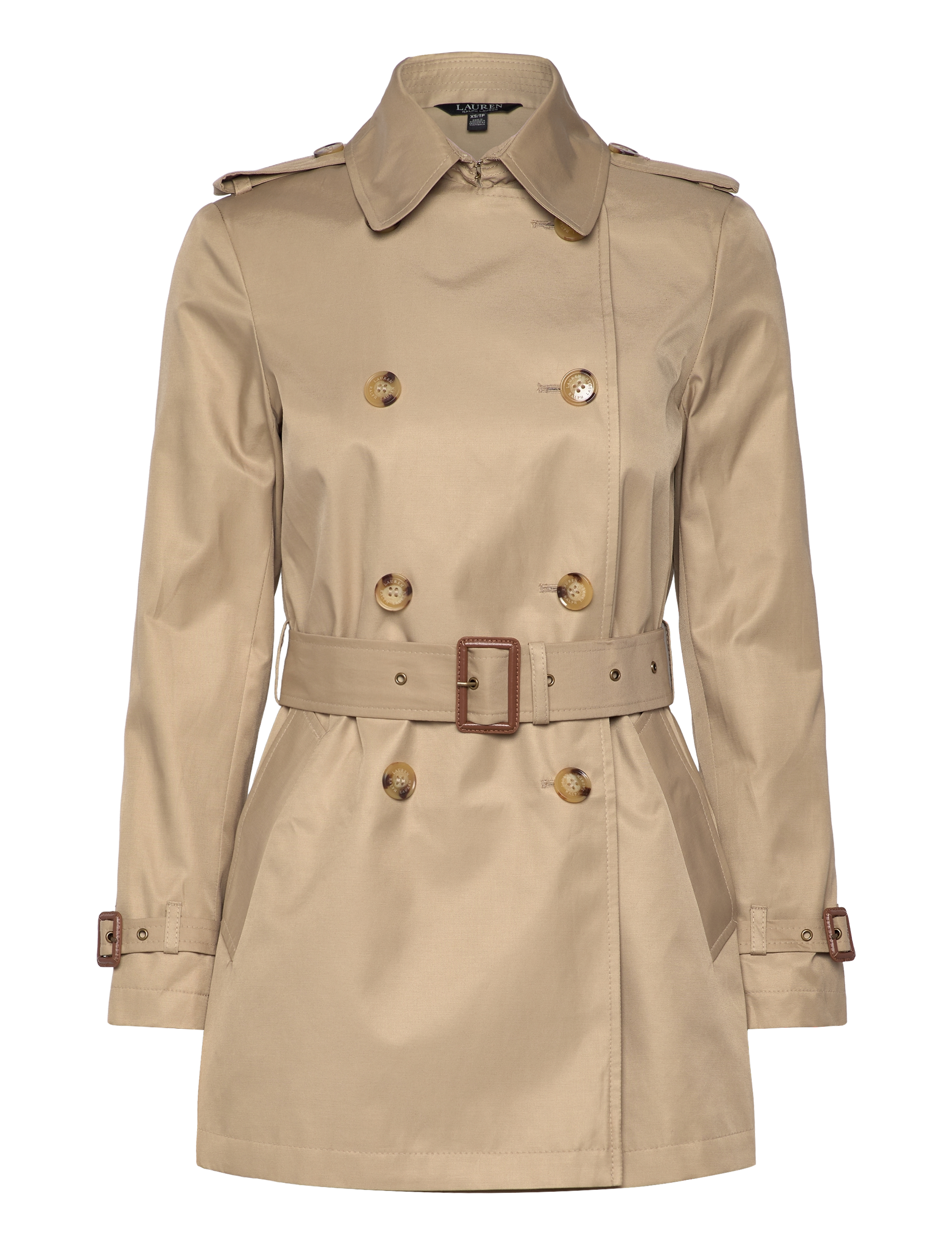 Lauren Ralph Lauren - Double-Breasted Cotton-Blend Trench Coat - vihmamantlid - birch tan - 3