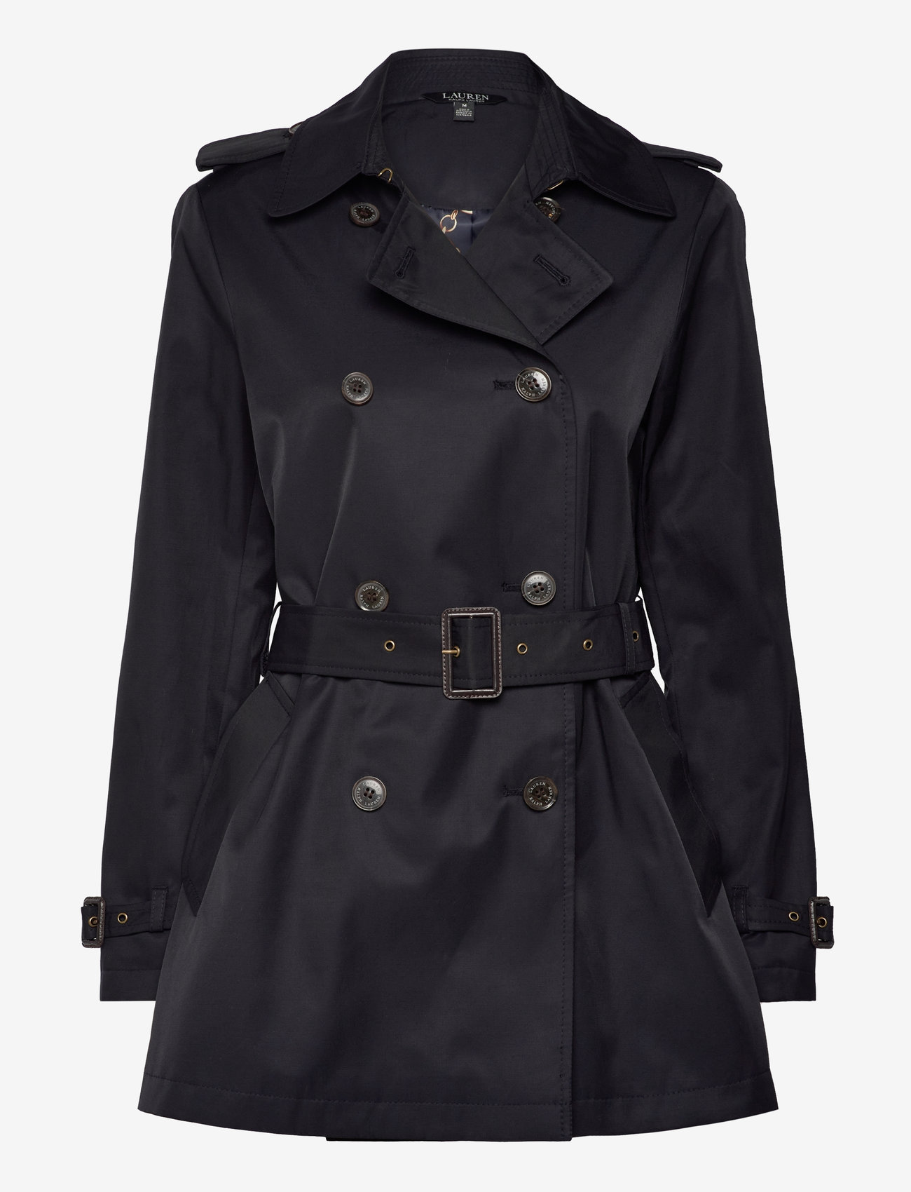 Lauren Ralph Lauren - Double-Breasted Cotton-Blend Trench Coat - trenchcoats - dk navy - 0