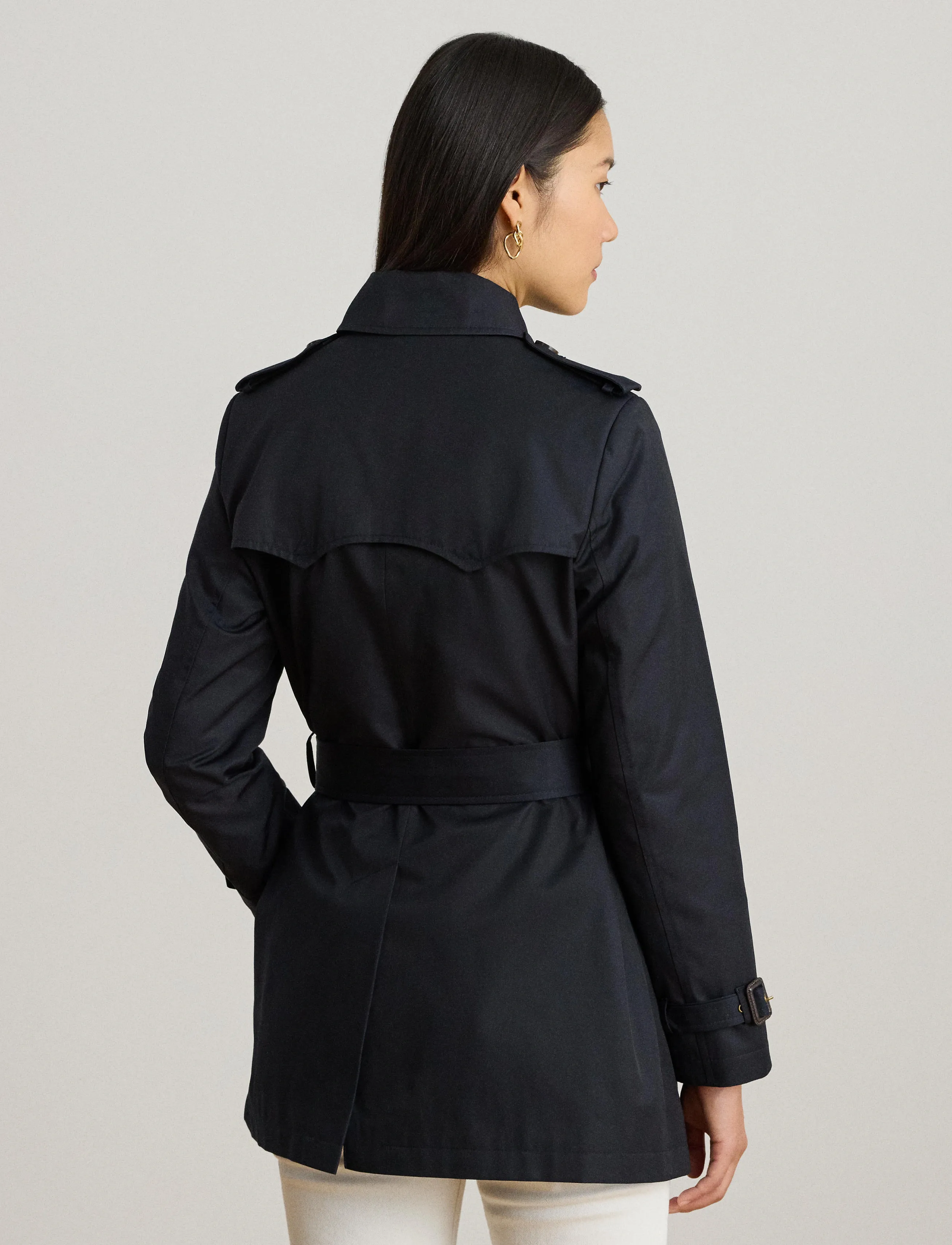 Lauren Ralph Lauren Double-Breasted Cotton-Blend Trench Coat - Lauren Ralph Lauren - DK NAVY / navy