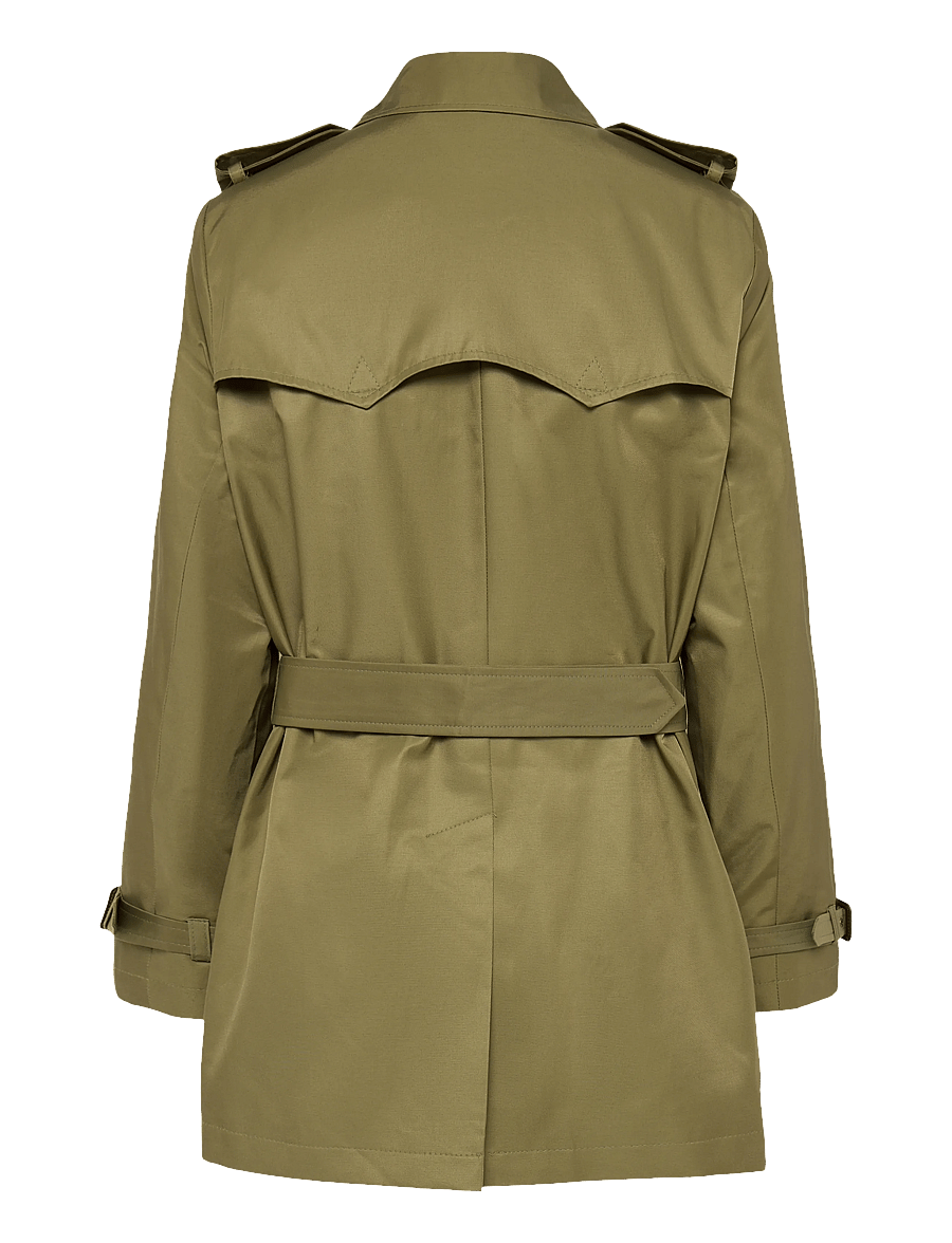 Lauren Ralph Lauren - Double-Breasted Cotton-Blend Trench Coat - vihmamantlid - light agave - 2