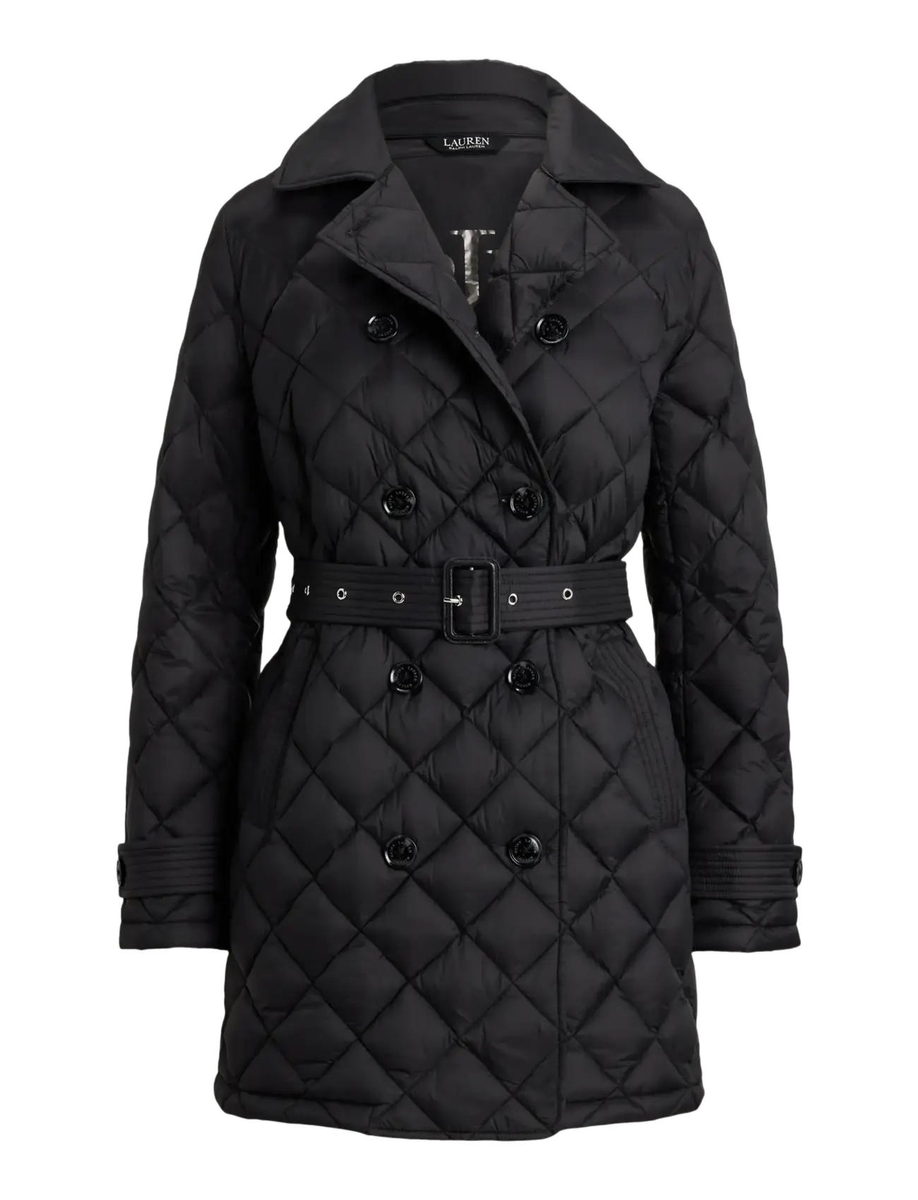 Lauren Ralph Lauren - Diamond-Quilted Down Trench Coat - black - 1