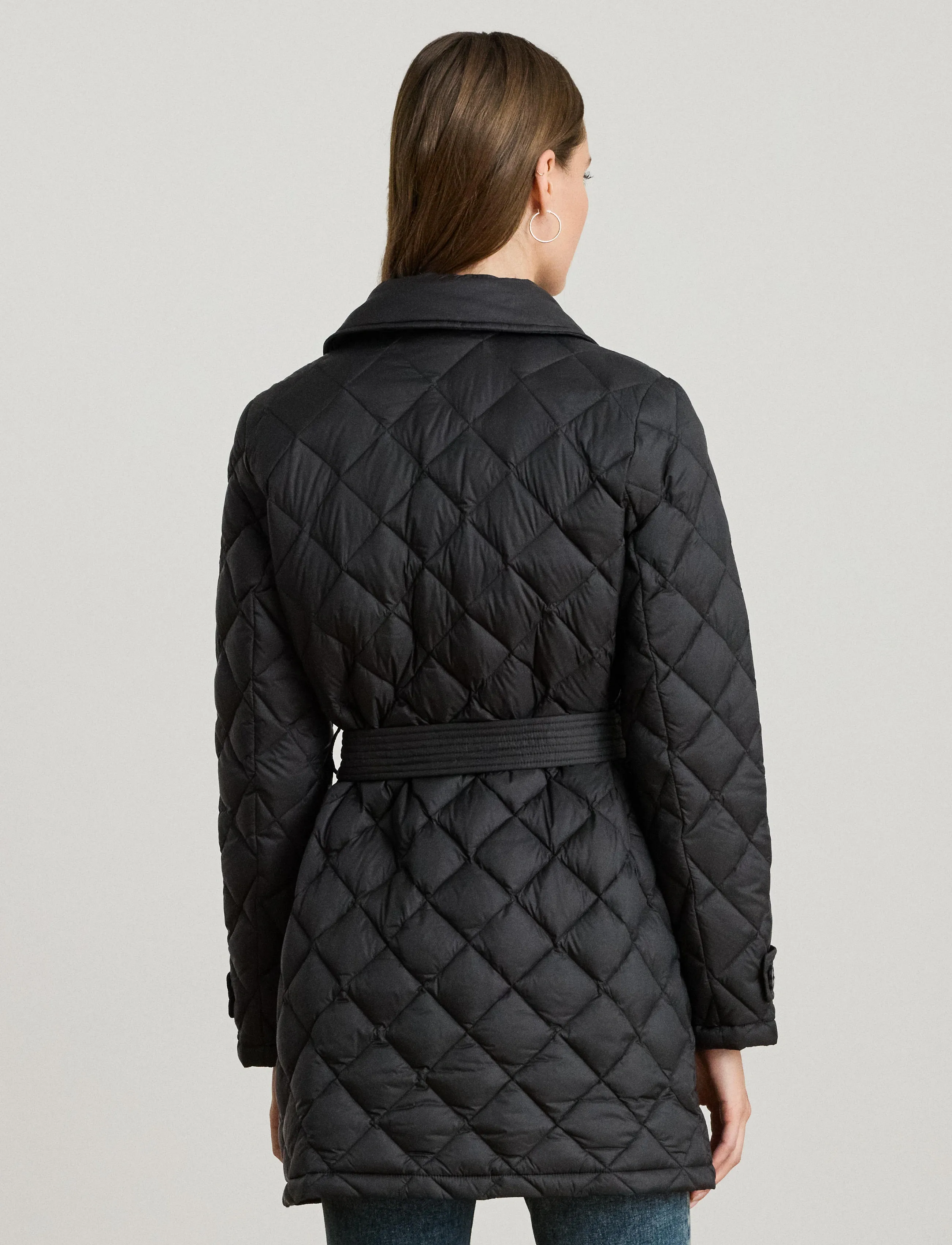 Lauren Ralph Lauren - Diamond-Quilted Down Trench Coat - black - 2