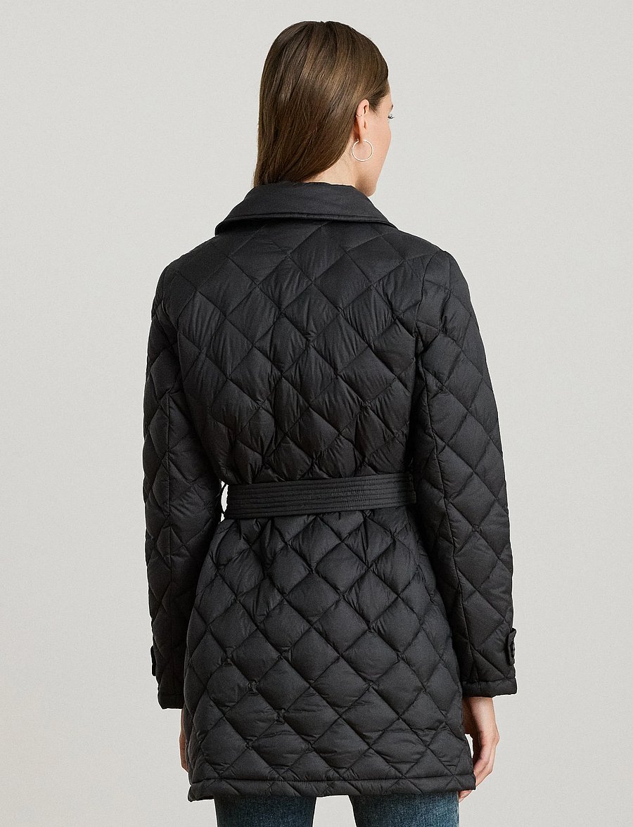 Lauren Ralph Lauren - Diamond-Quilted Down Trench Coat - black - 2
