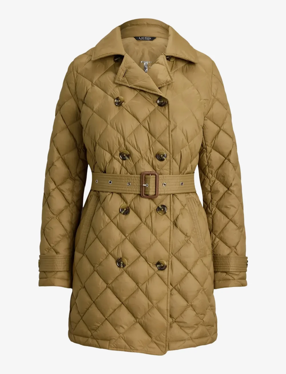 Lauren Ralph Lauren - Diamond-Quilted Down Trench Coat - quilted jassen - new tan - 1