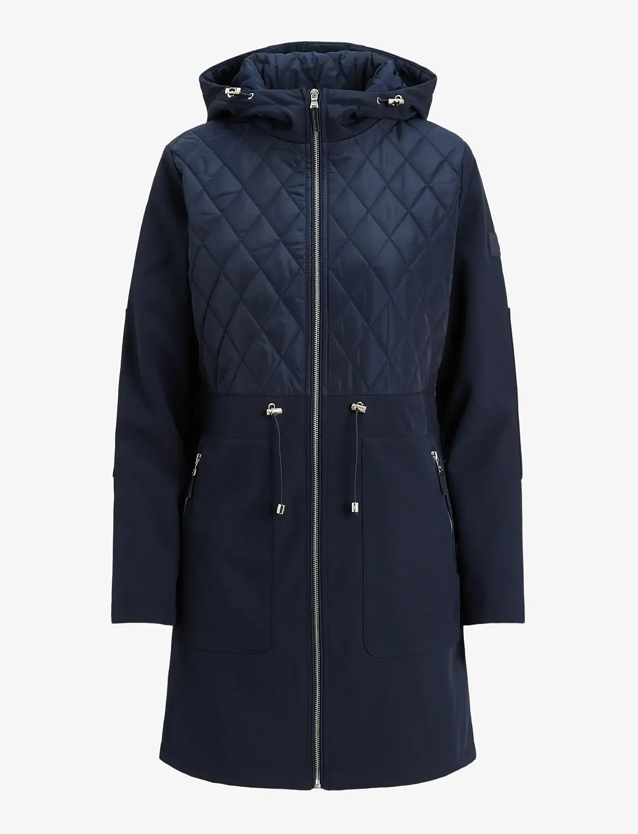 Lauren Ralph Lauren - Hooded Diamond-Quilted Mockneck Jacket - quiltede jakker - navy - 1