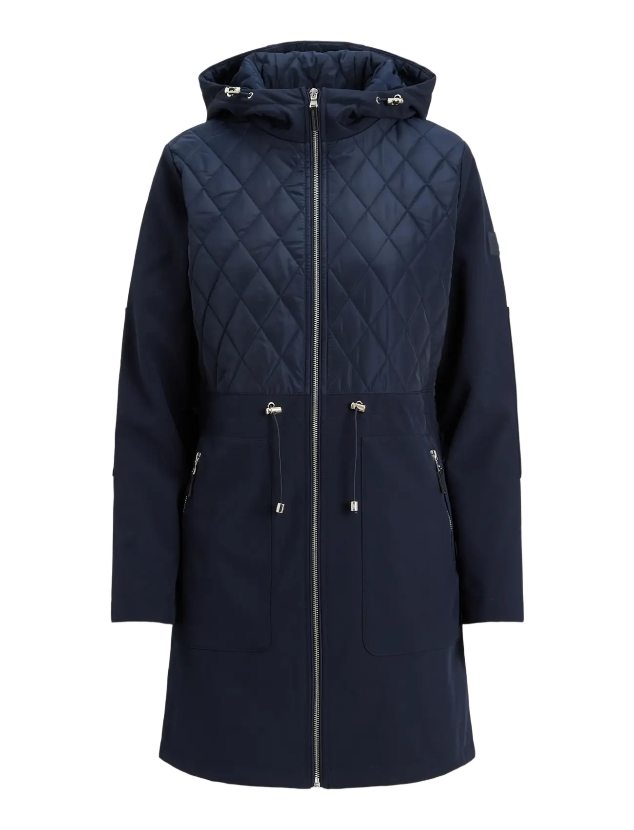 Lauren Ralph Lauren - Hooded Diamond-Quilted Mockneck Jacket - navy - 1