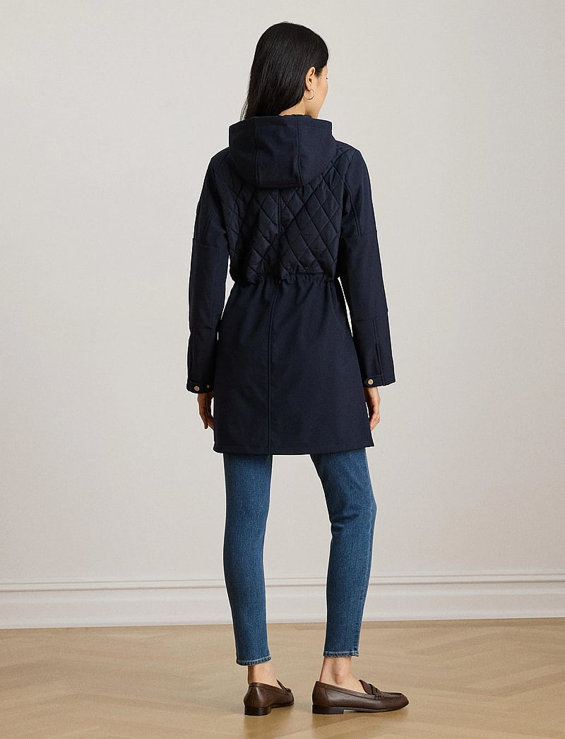 Lauren Ralph Lauren - Hooded Diamond-Quilted Mockneck Jacket - quiltede jakker - navy - 2