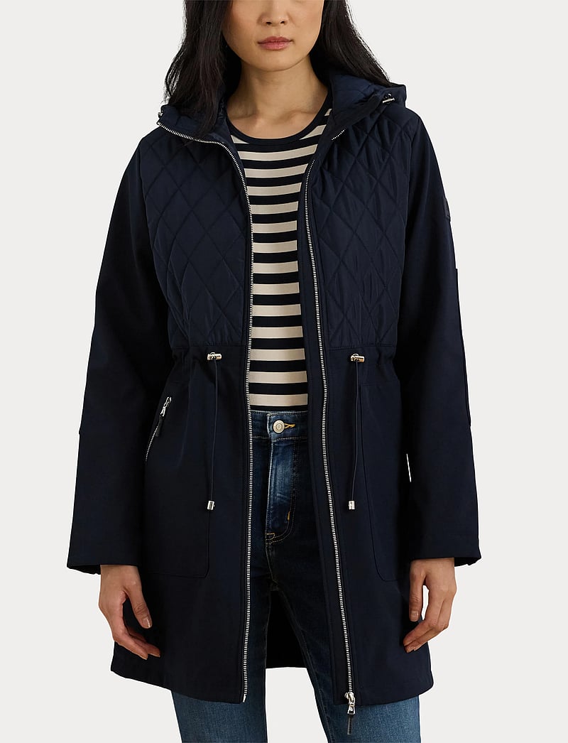 Lauren Ralph Lauren - Hooded Diamond-Quilted Mockneck Jacket - quiltede jakker - navy - 5