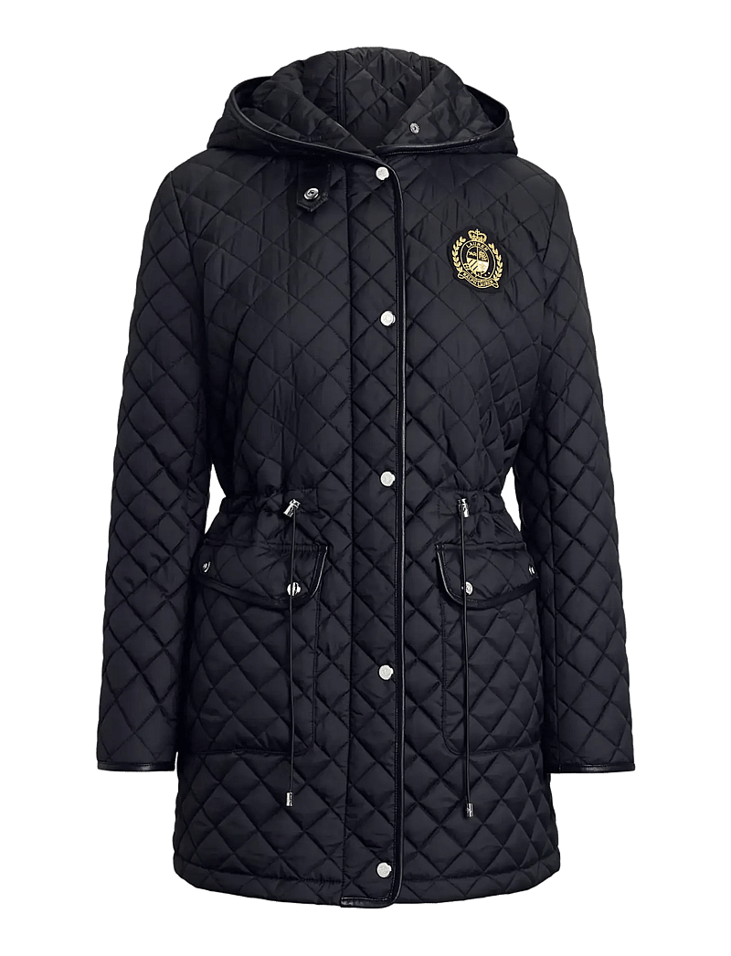 Lauren Ralph Lauren - Crest-Patch Diamond-Quilted Anorak - frühlingsjacken - black - 1
