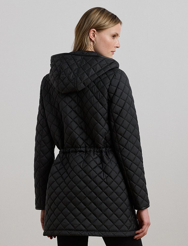 Lauren Ralph Lauren - Crest-Patch Diamond-Quilted Anorak - frühlingsjacken - black - 2