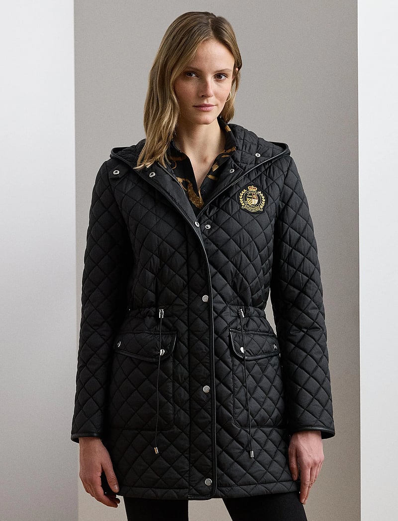 Lauren Ralph Lauren - Crest-Patch Diamond-Quilted Anorak - frühlingsjacken - black - 3