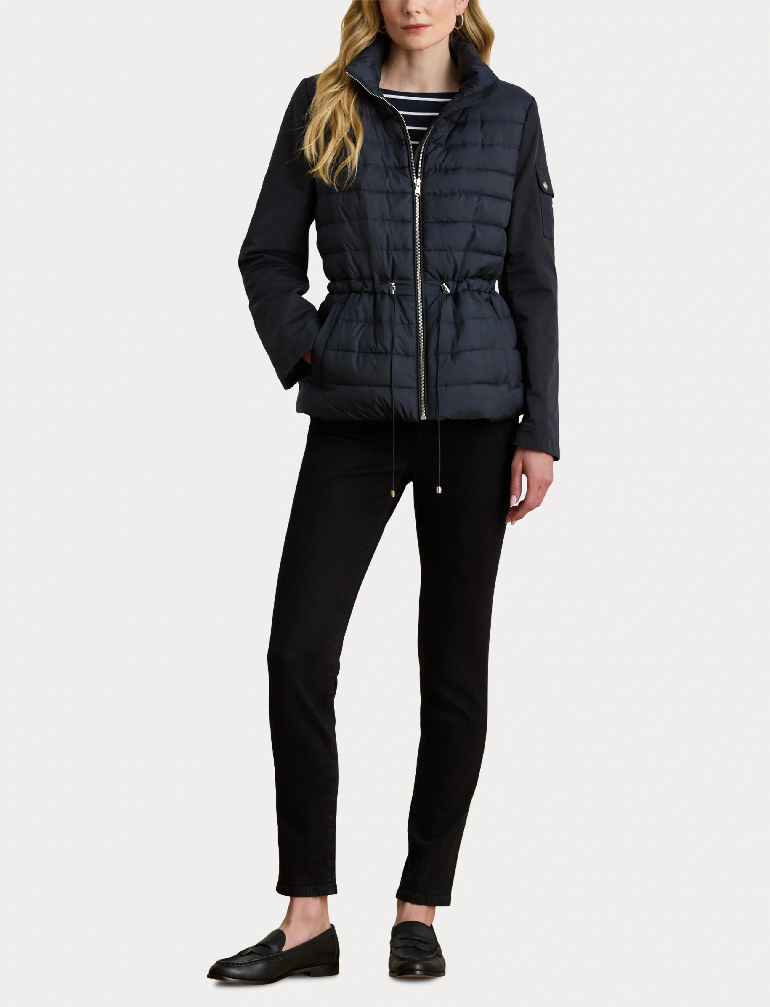 Lauren Ralph Lauren - Quilted Funnelneck Puffer Jacket - dk navy - 5
