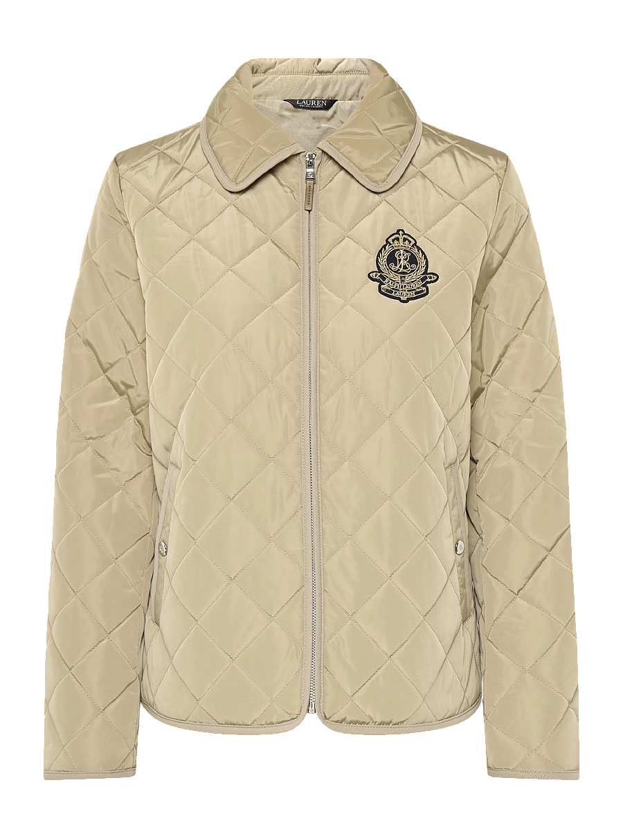 Lauren Ralph Lauren - Crest-Patch Diamond-Quilted Jacket - lentejassen - birch tan - 1