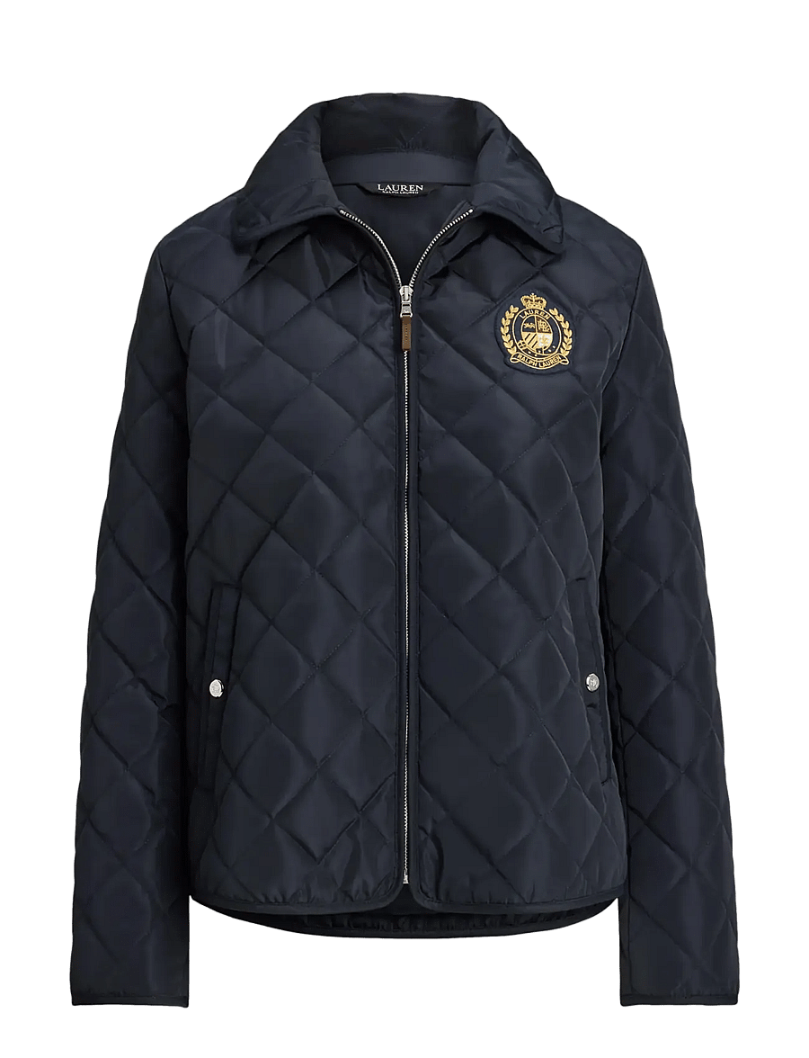 Lauren Ralph Lauren - Crest-Patch Diamond-Quilted Jacket - frühlingsjacken - dk navy - 1