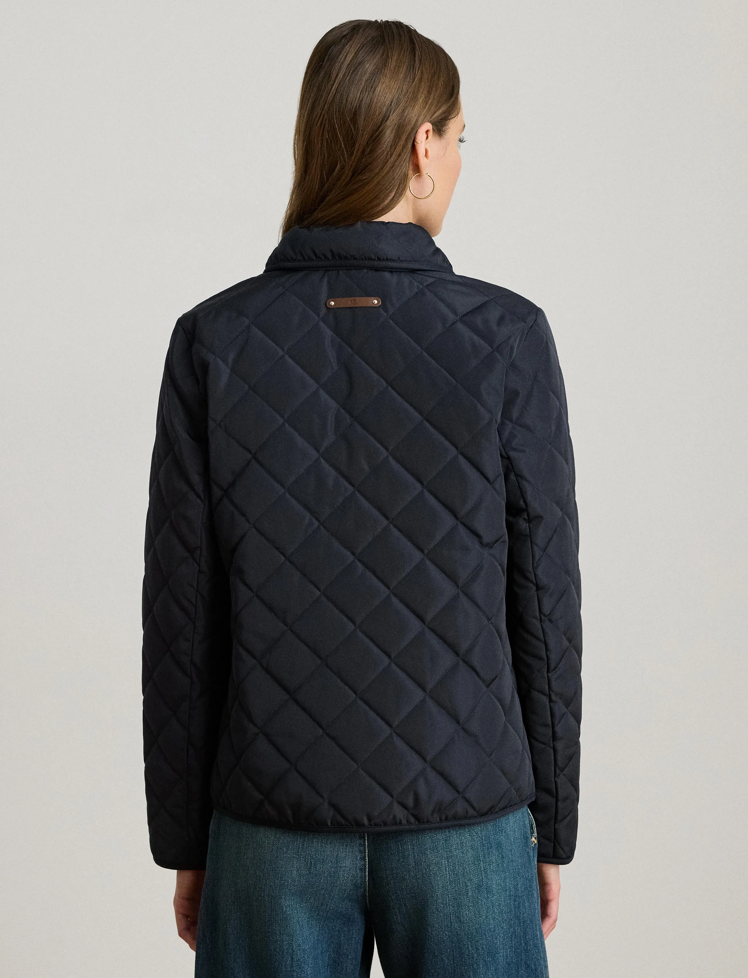 Lauren Ralph Lauren - Crest-Patch Diamond-Quilted Jacket - forårsjakker - dk navy - 2